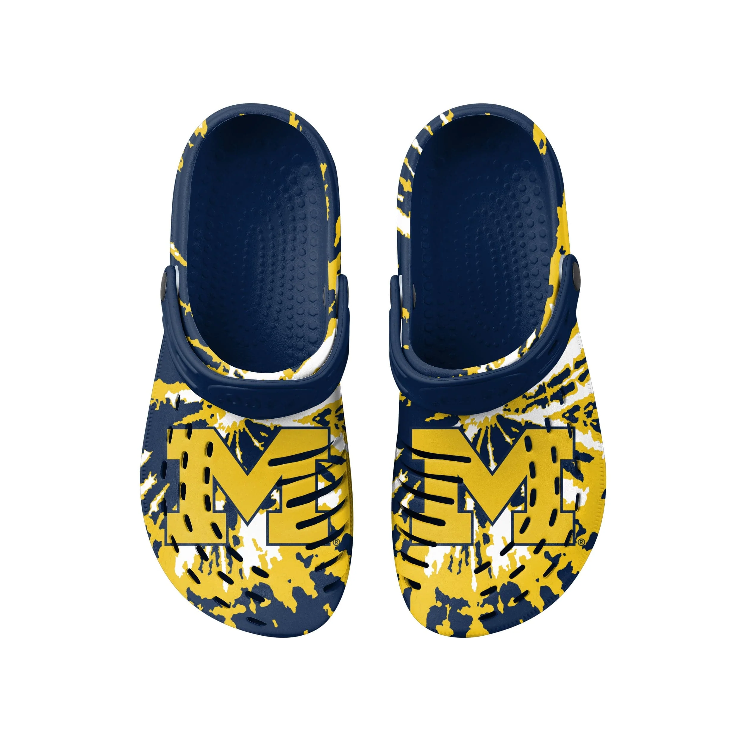 Michigan Wolverines NCAA Mens Tie-Dye Clog With Strap - Image 4