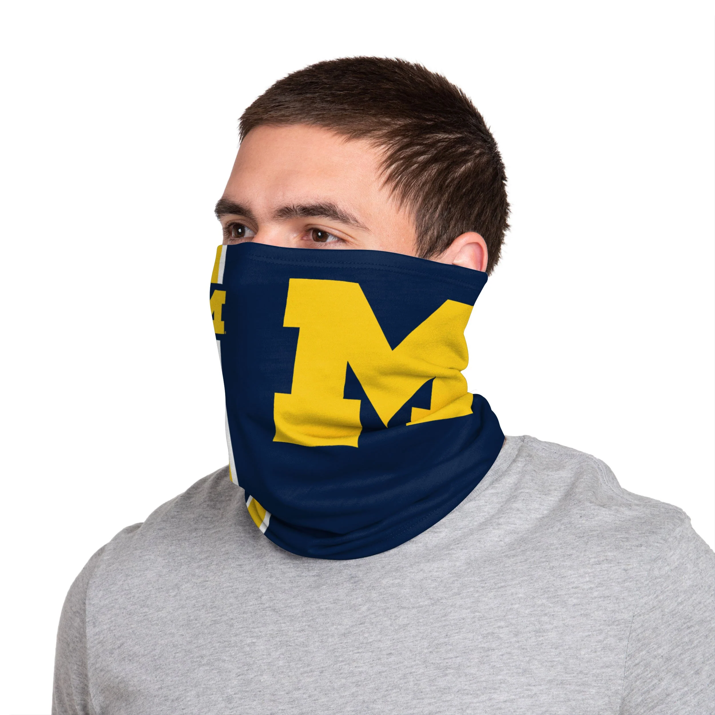 Michigan Wolverines NCAA On-Field Sideline Stripe Gaiter Scarf - Image 2
