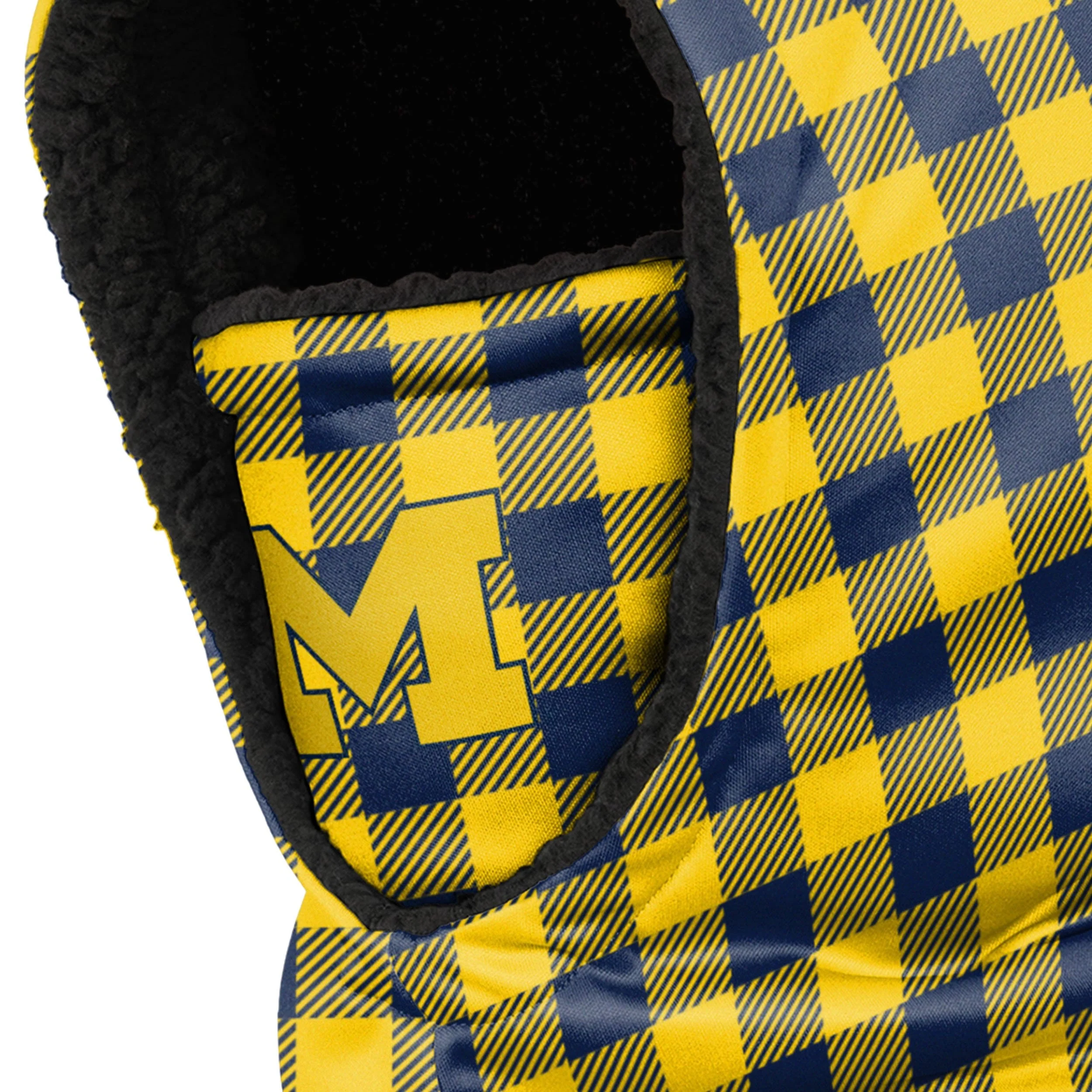 Michigan Wolverines NCAA Plaid Hooded Gaiter - Image 3