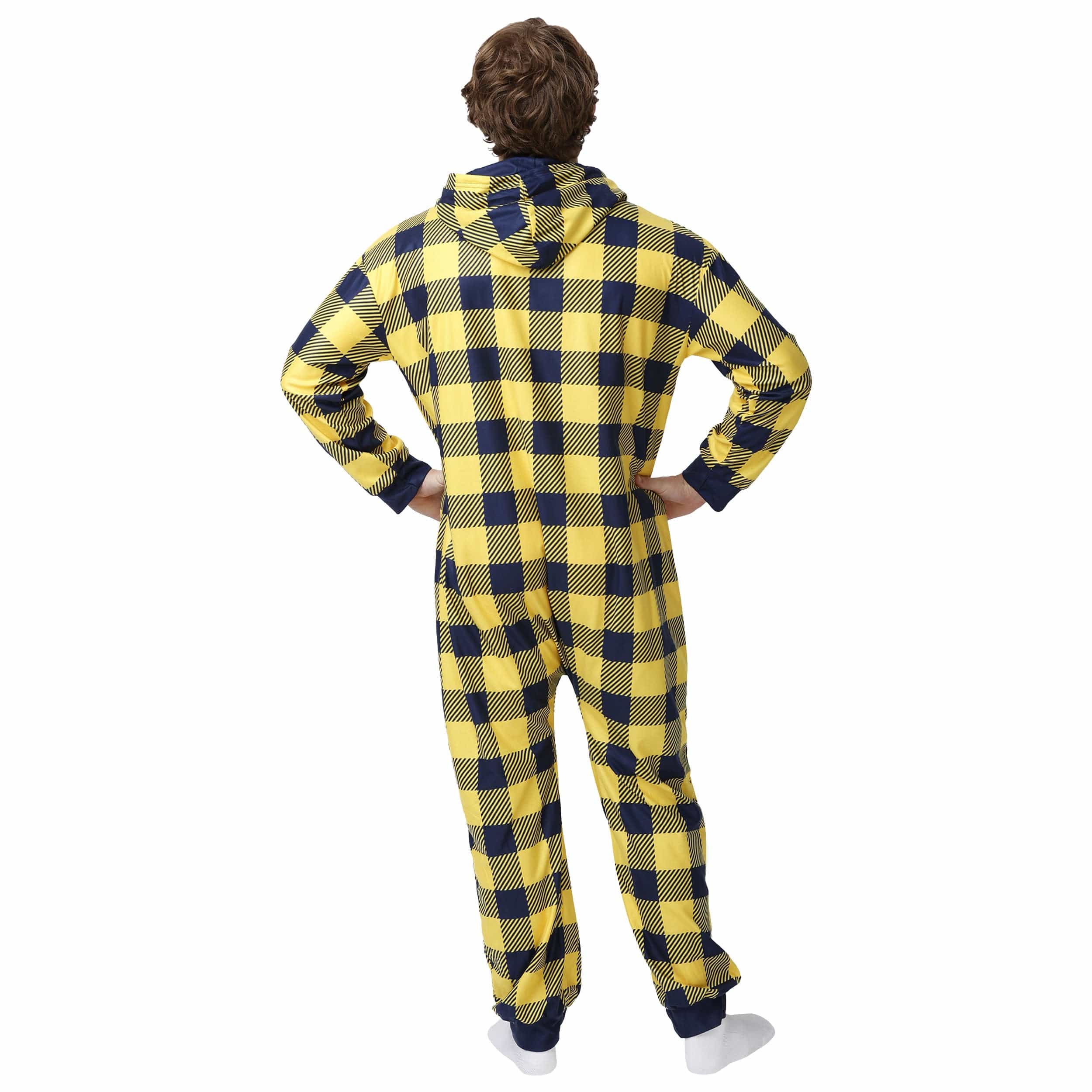 Michigan Wolverines NCAA Plaid One Piece Pajamas - Image 2