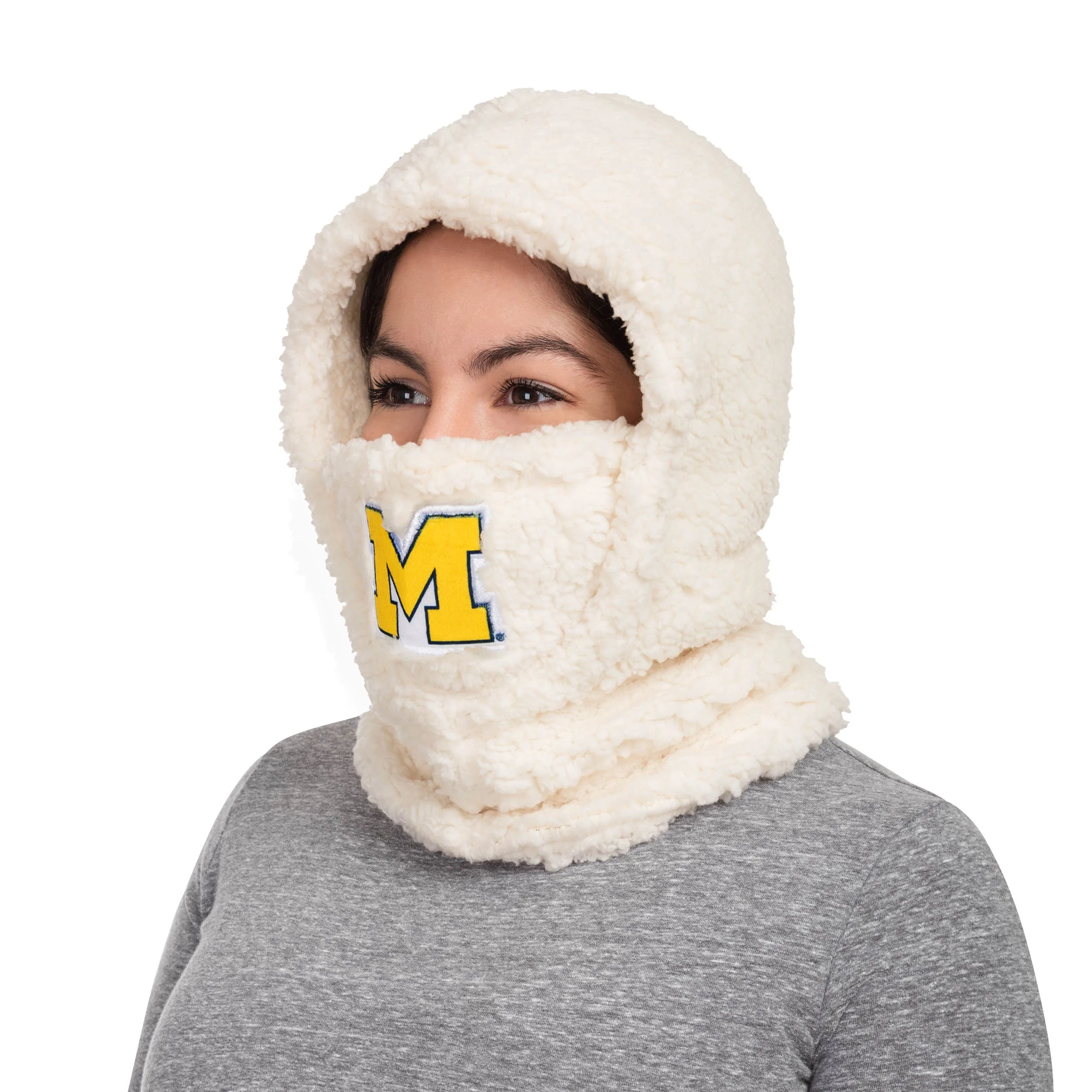 Michigan Wolverines NCAA Sherpa Hooded Gaiter - Image 2