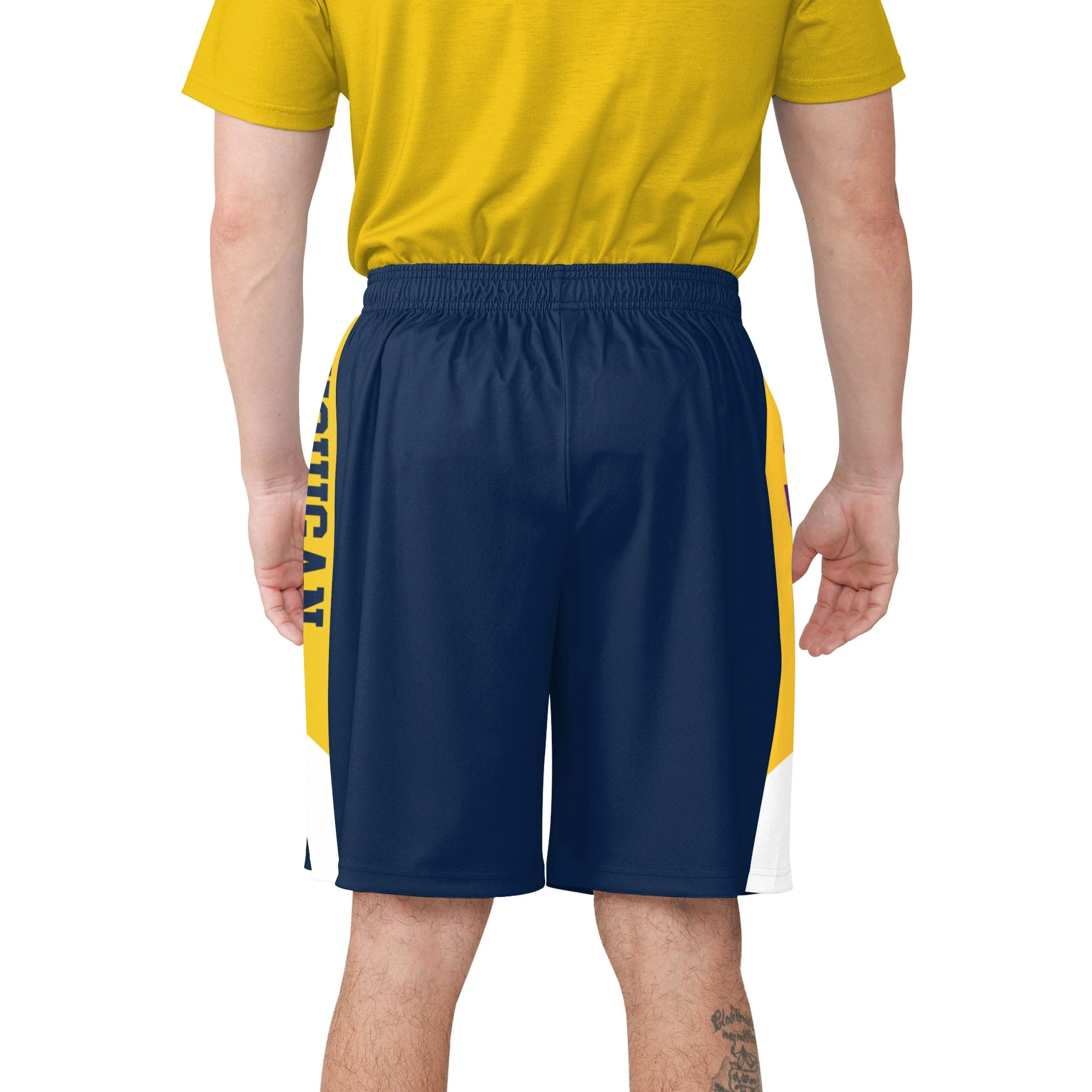 Michigan Wolverines NCAA Mens Side Stripe Training Shorts - Image 3