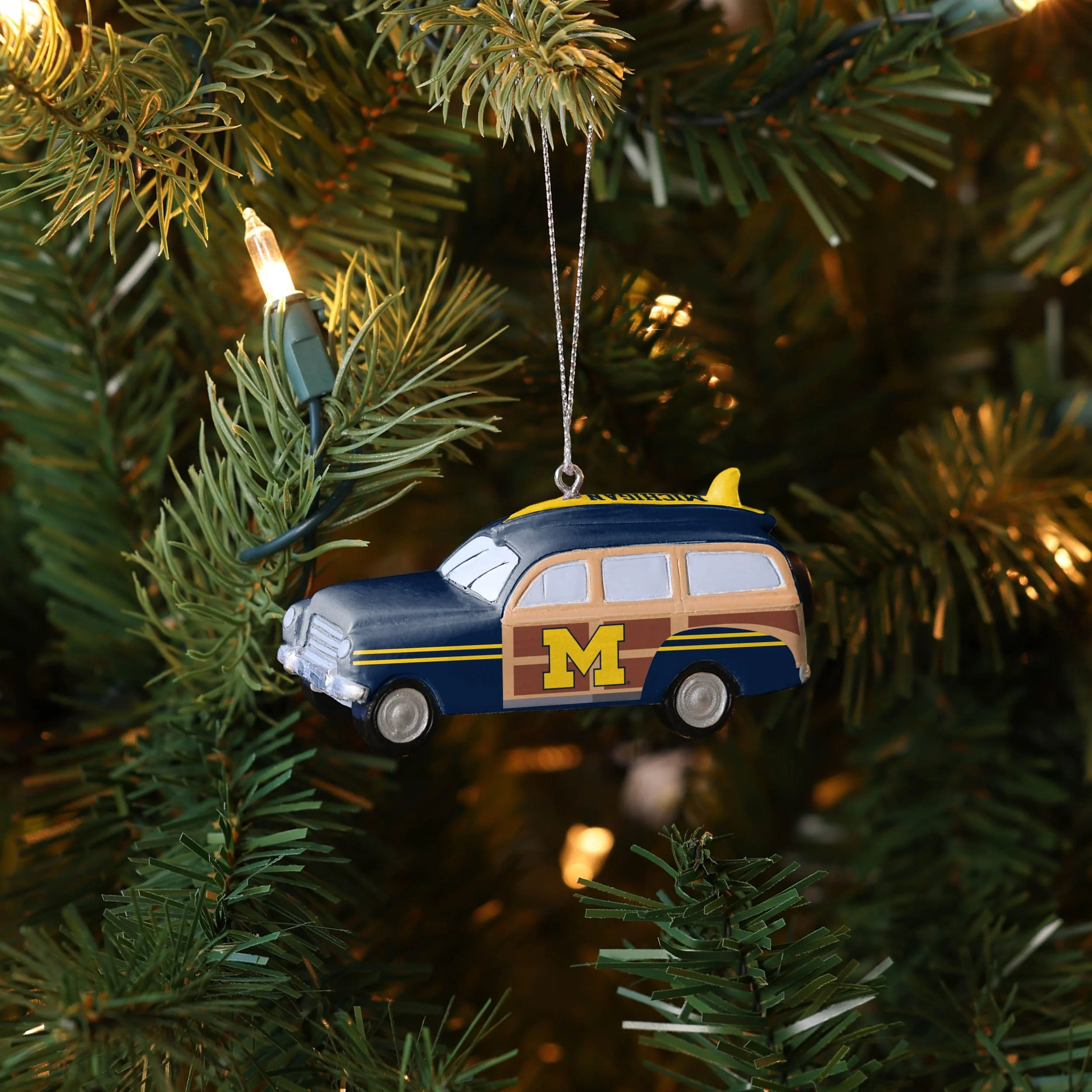 Michigan Wolverines NCAA Station Wagon Ornament - Image 4