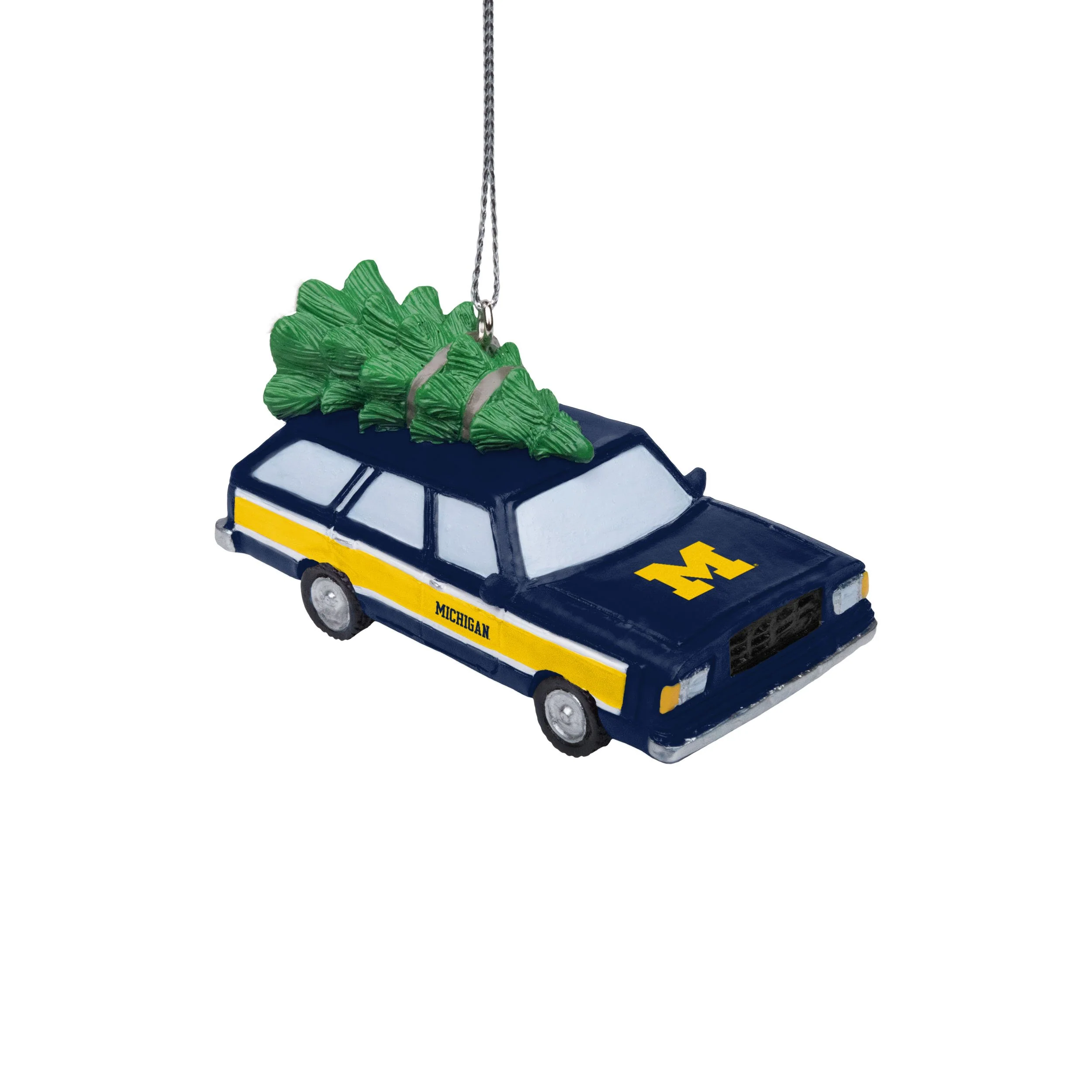 Michigan Wolverines NCAA Station Wagon With Tree Ornament