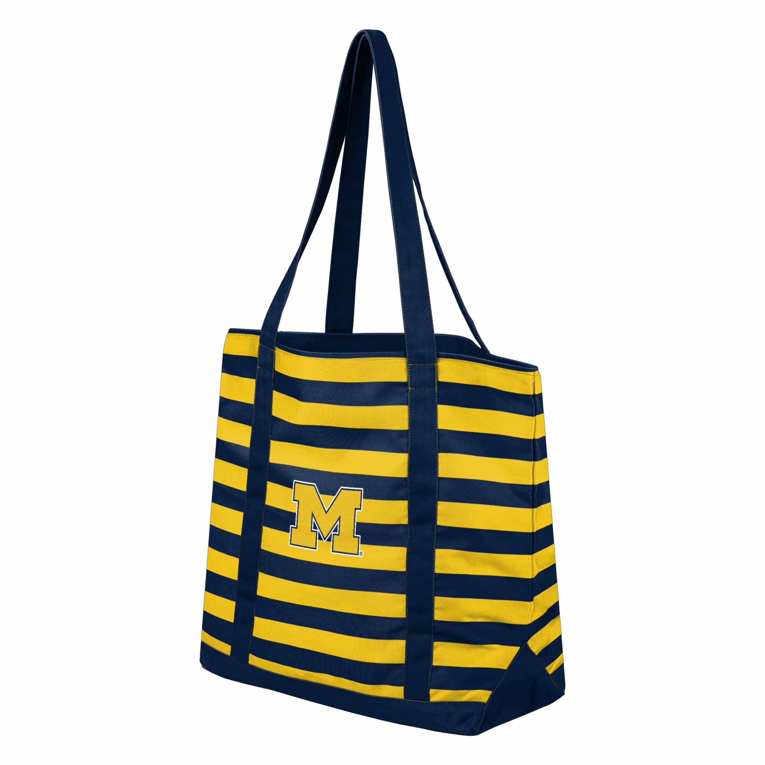 Michigan Wolverines NCAA Team Stripe Canvas Tote Bag - Image 2