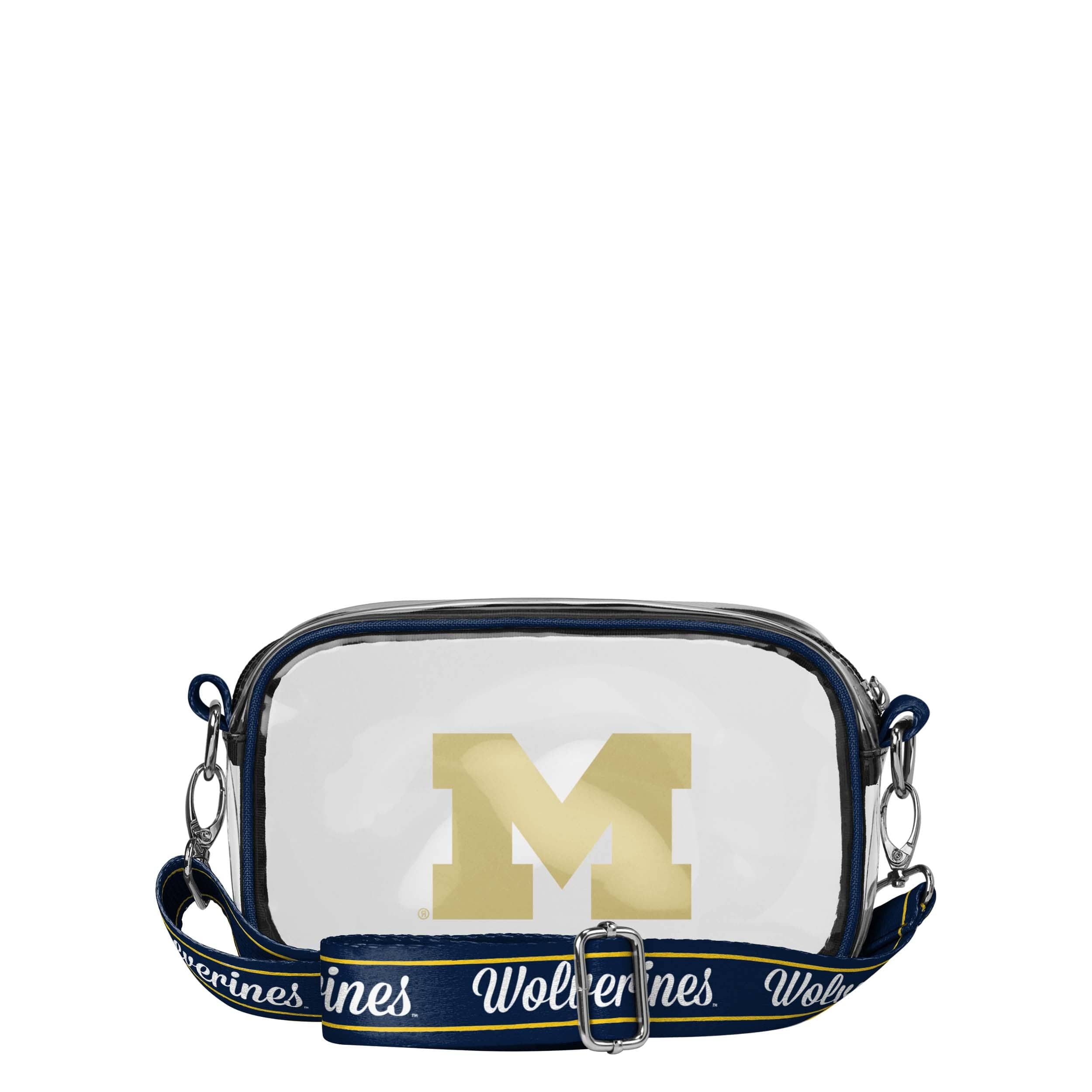 Michigan Wolverines NCAA Team Stripe Clear Crossbody Bag - Image 5