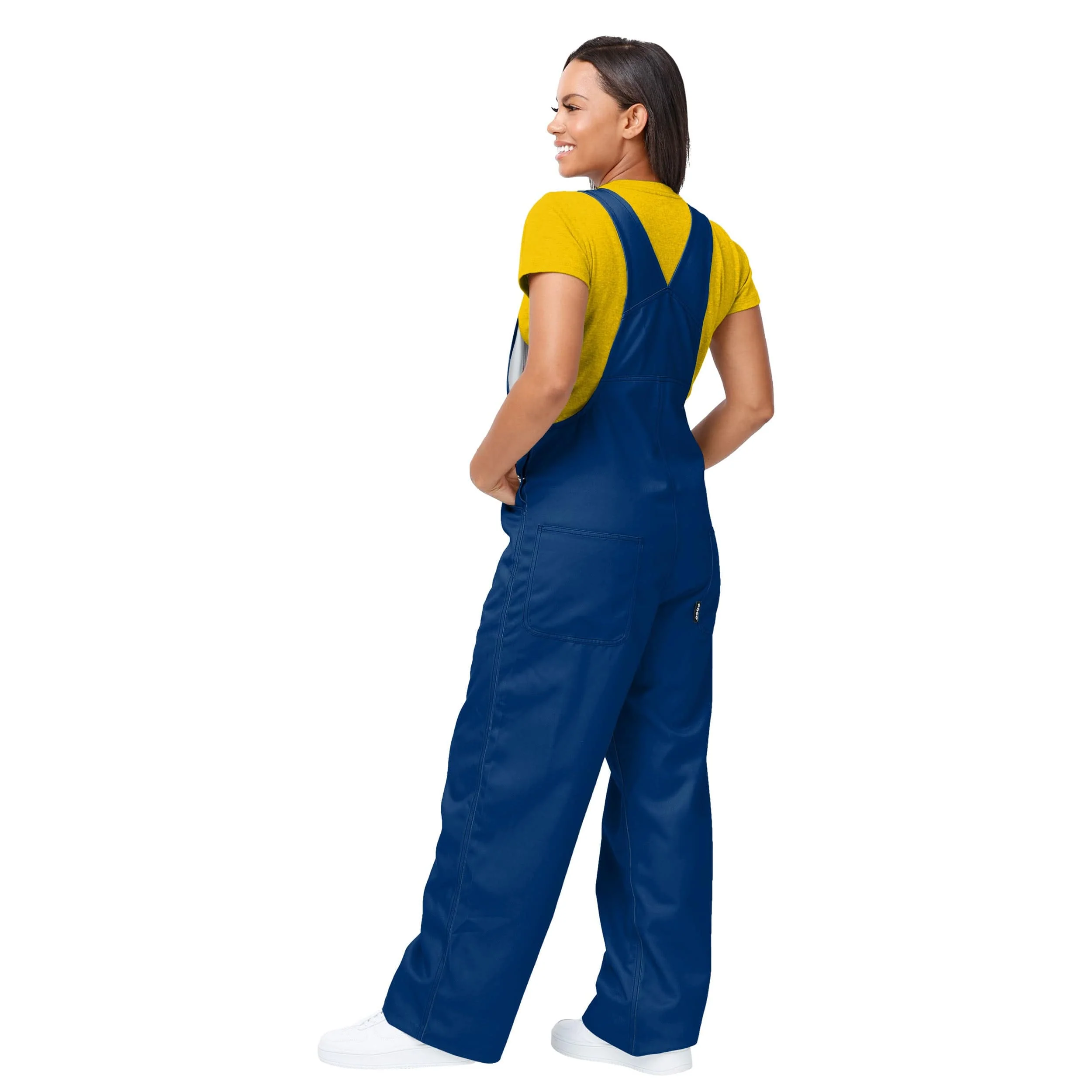 Michigan Wolverines NCAA Womens Big Logo Bib Overalls - Image 2