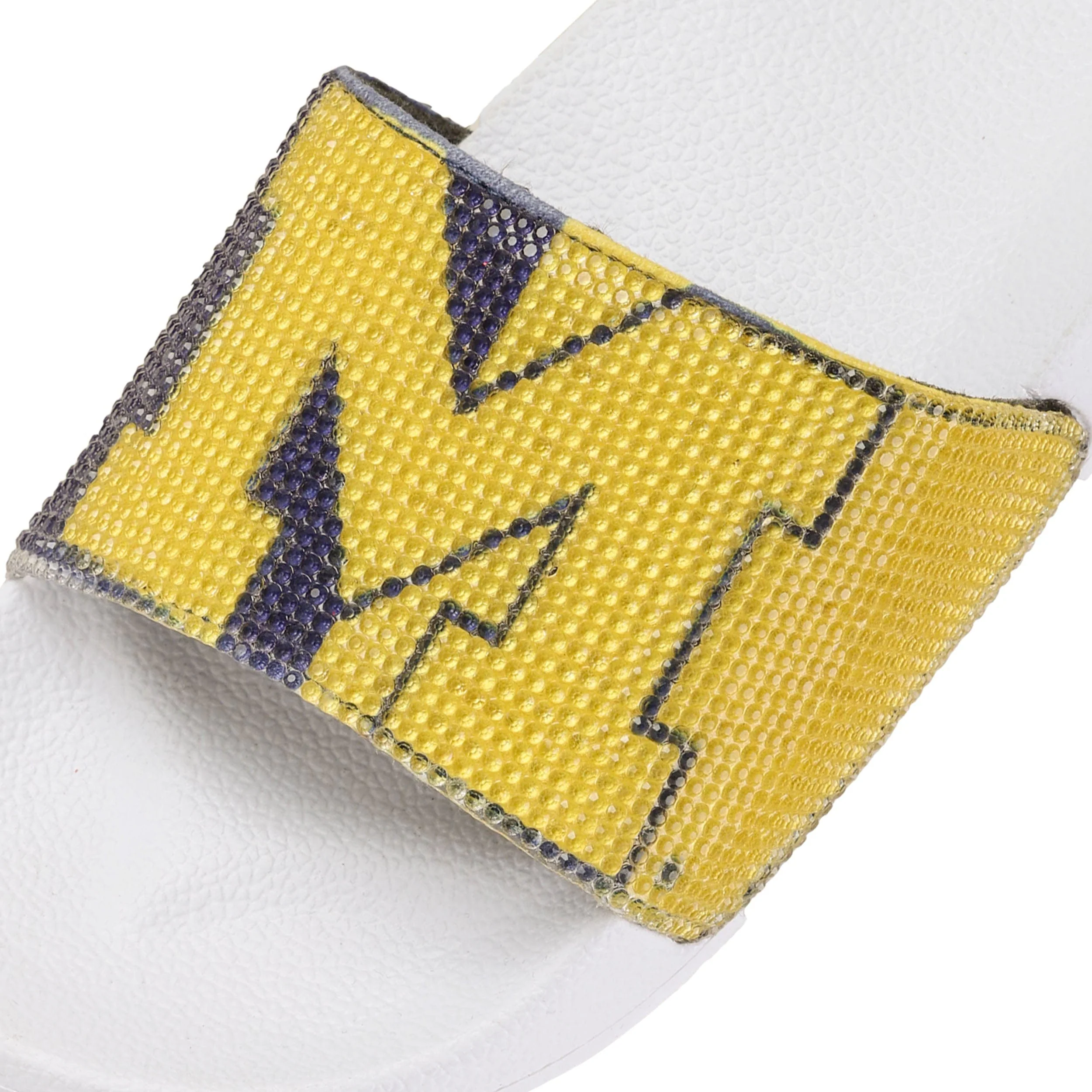Michigan Wolverines NCAA Womens Big Logo Shimmer Slide - Image 3