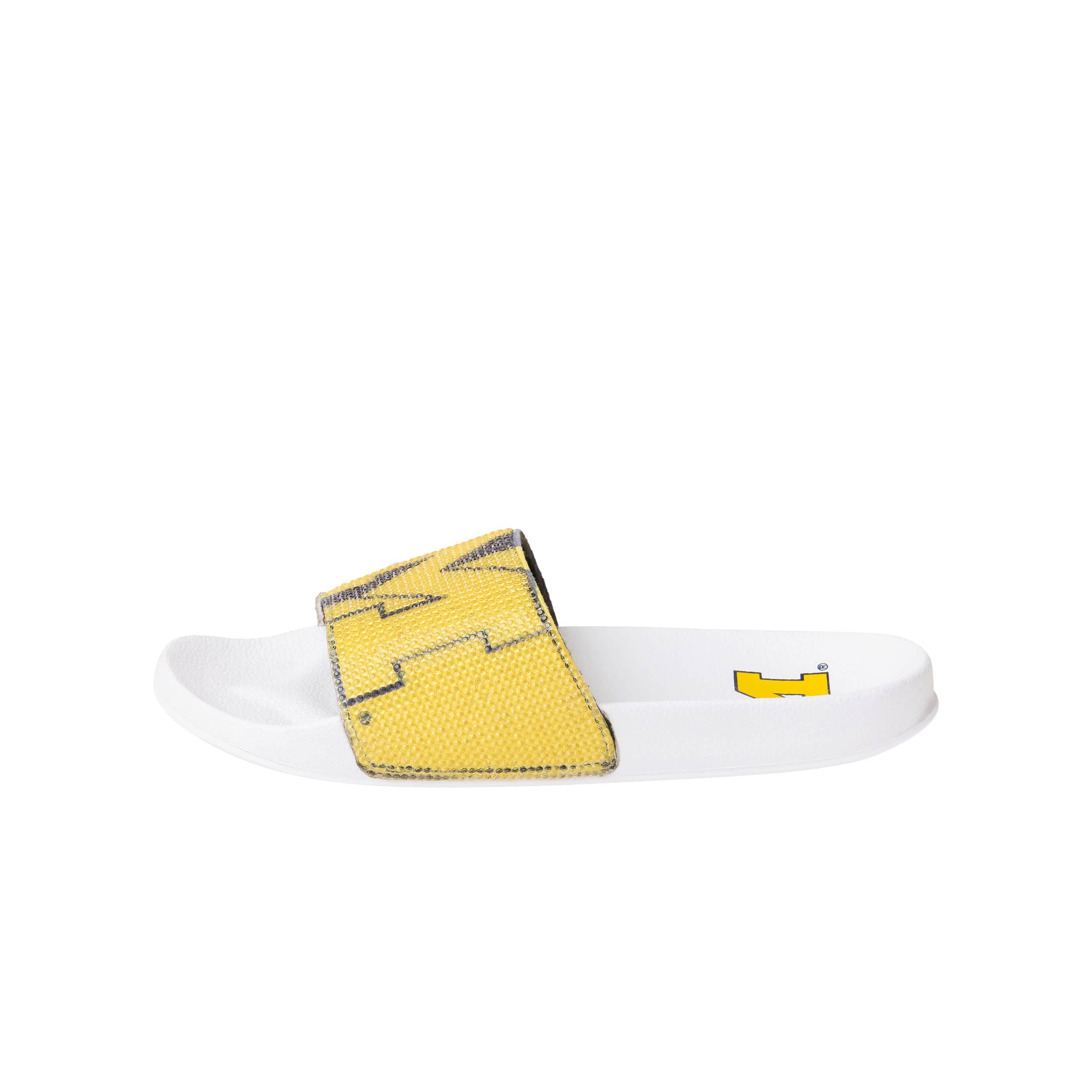 Michigan Wolverines NCAA Womens Big Logo Shimmer Slide - Image 4