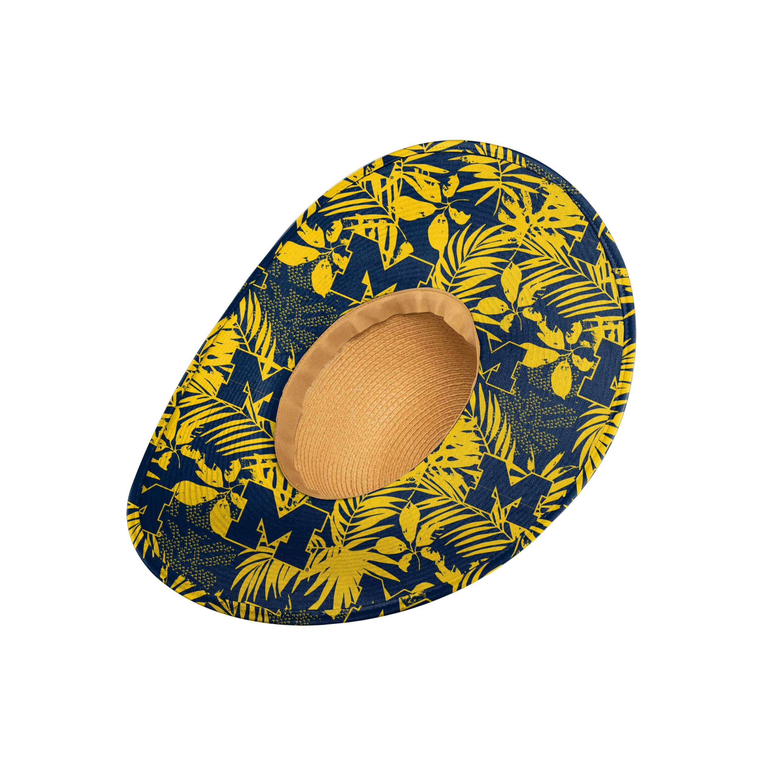 Michigan Wolverines NCAA Womens Floral Straw Hat - Image 2