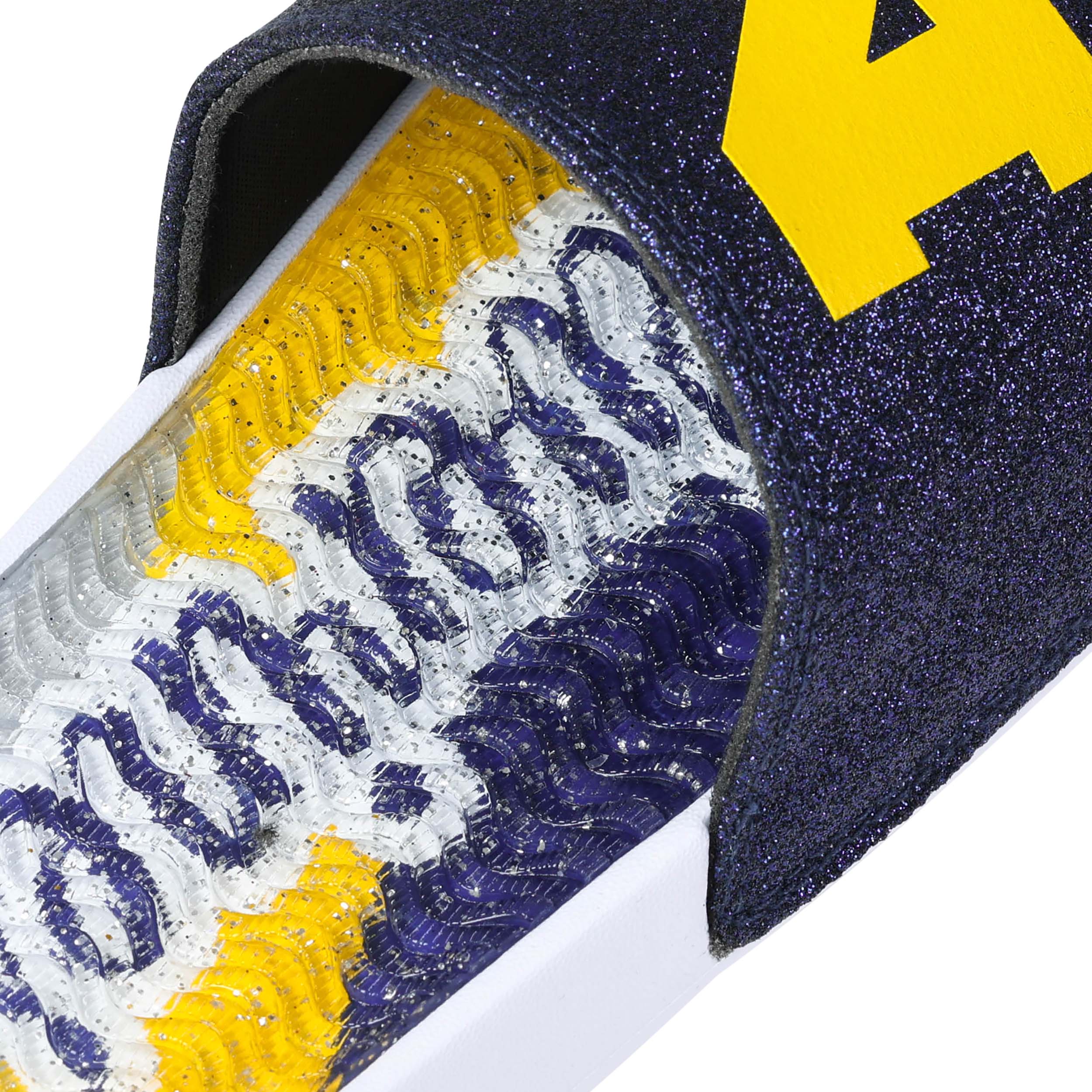 Michigan Wolverines NCAA Womens Glitter Gel Slide - Image 4