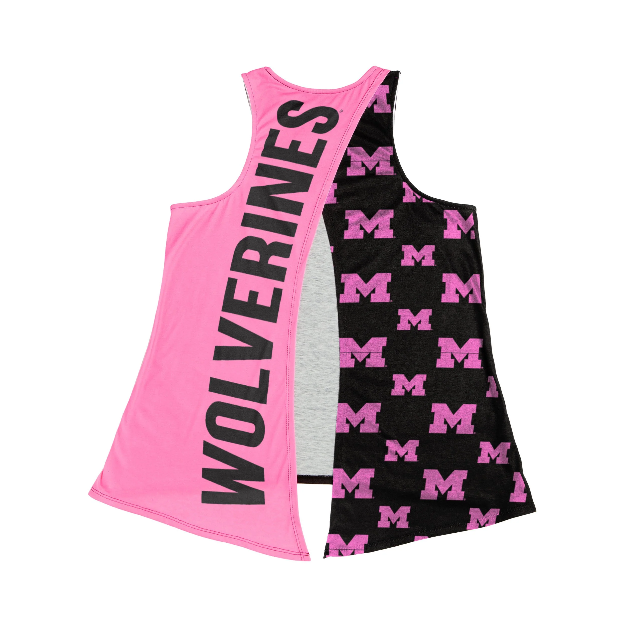 Michigan Wolverines NCAA Womens Highlights Tie-Breaker Sleeveless Top - Image 3