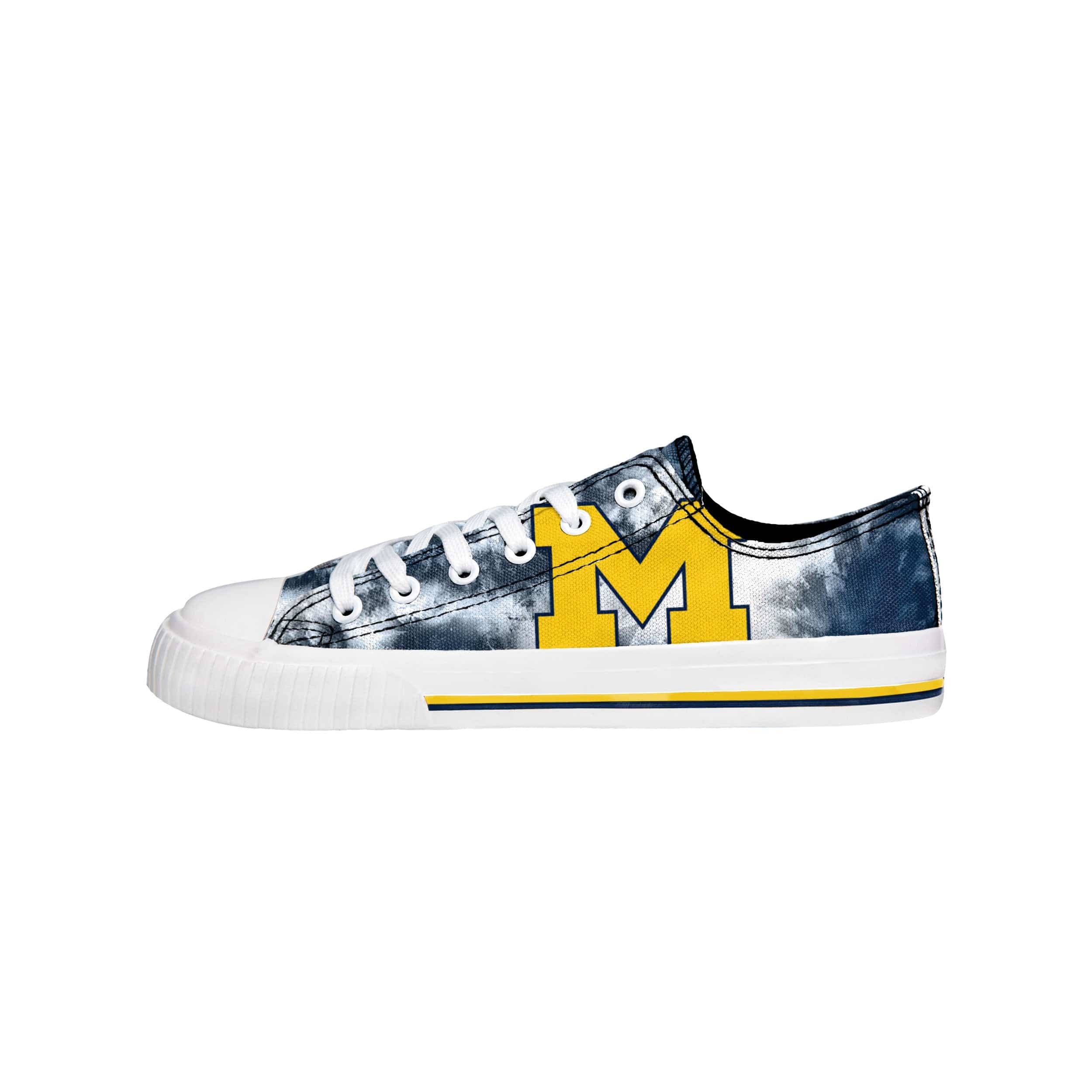 Michigan Wolverines NCAA Womens Low Top Tie-Dye Canvas Shoe - Image 2