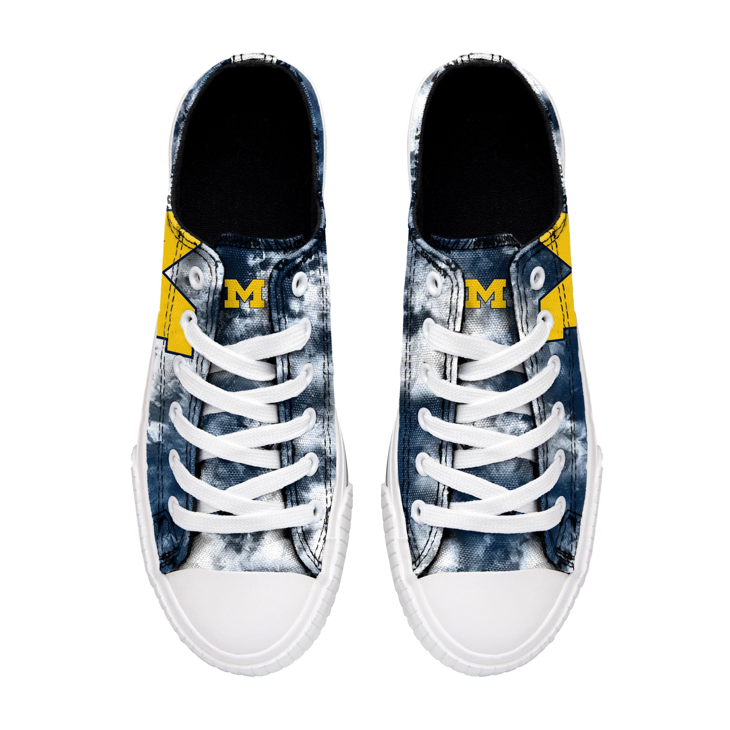 Michigan Wolverines NCAA Womens Low Top Tie-Dye Canvas Shoe - Image 3