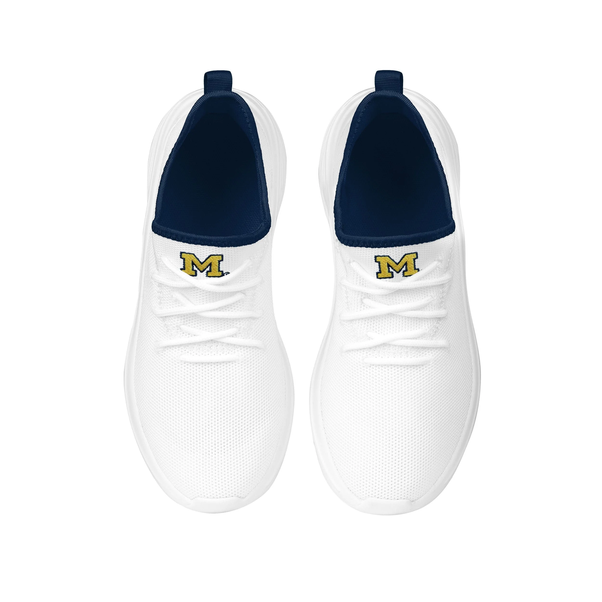 Michigan Wolverines NCAA Womens Midsole White Sneaker - Image 4