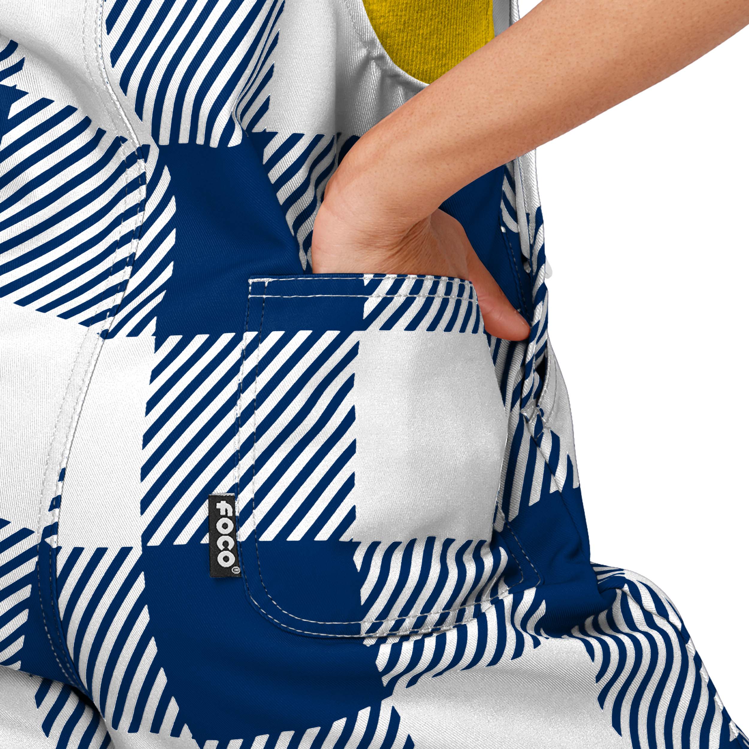 Michigan Wolverines NCAA Womens Plaid Bib Shortalls - Image 6