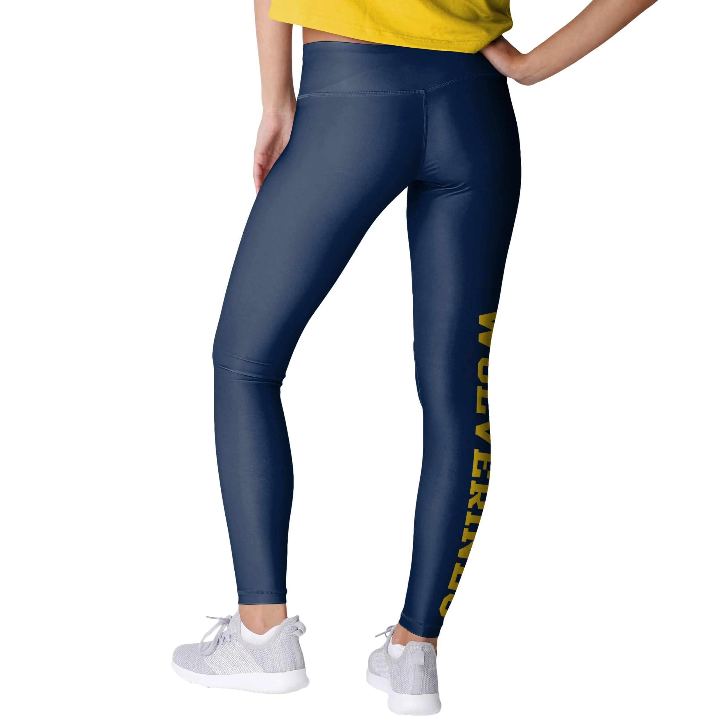 Michigan Wolverines NCAA Womens Solid Big Wordmark Leggings - Image 2