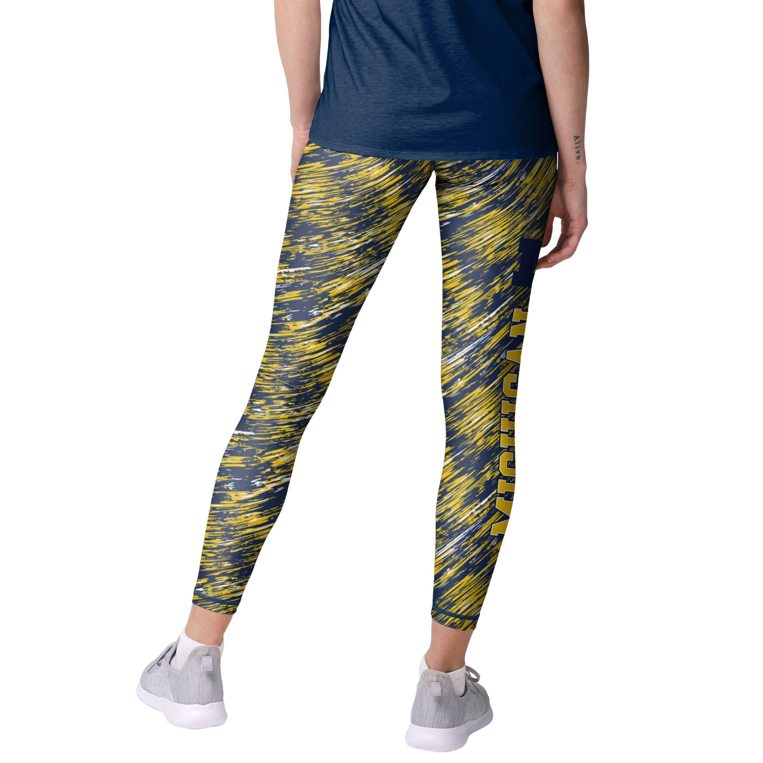 Michigan Wolverines NCAA Womens Static Rain Leggings - Image 2