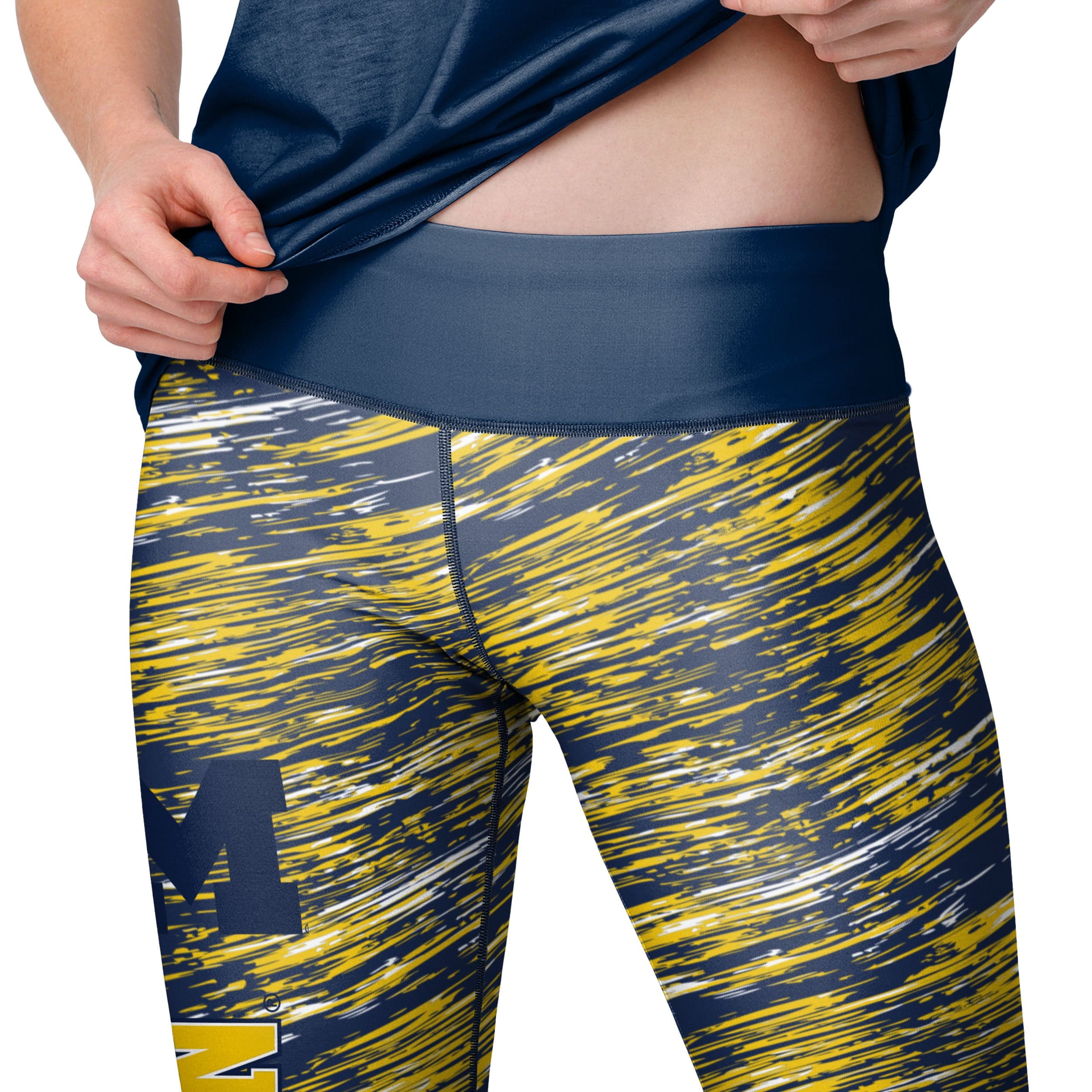 Michigan Wolverines NCAA Womens Static Rain Leggings - Image 3