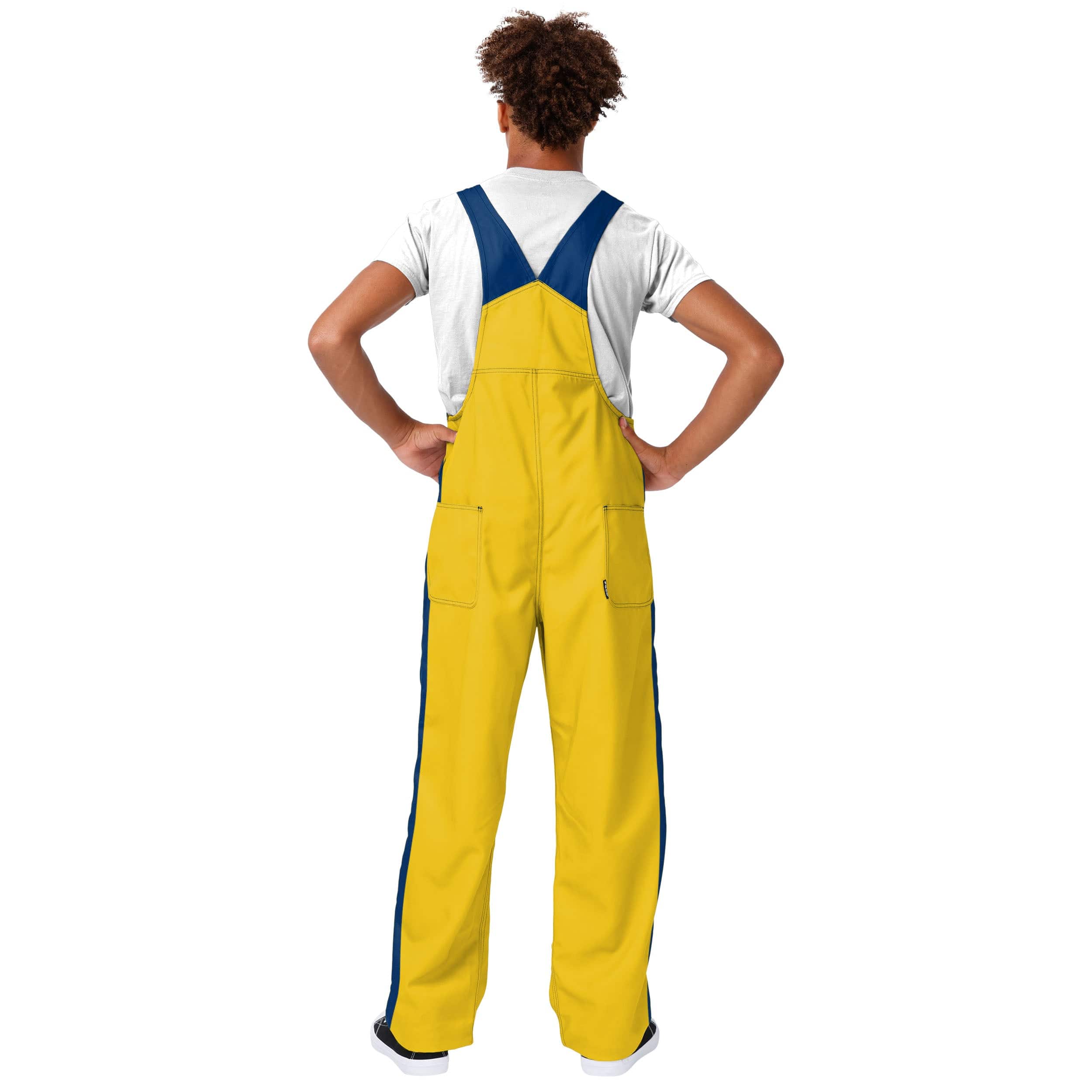 Michigan Wolverines NCAA Mens Team Stripe Bib Overalls - Image 2