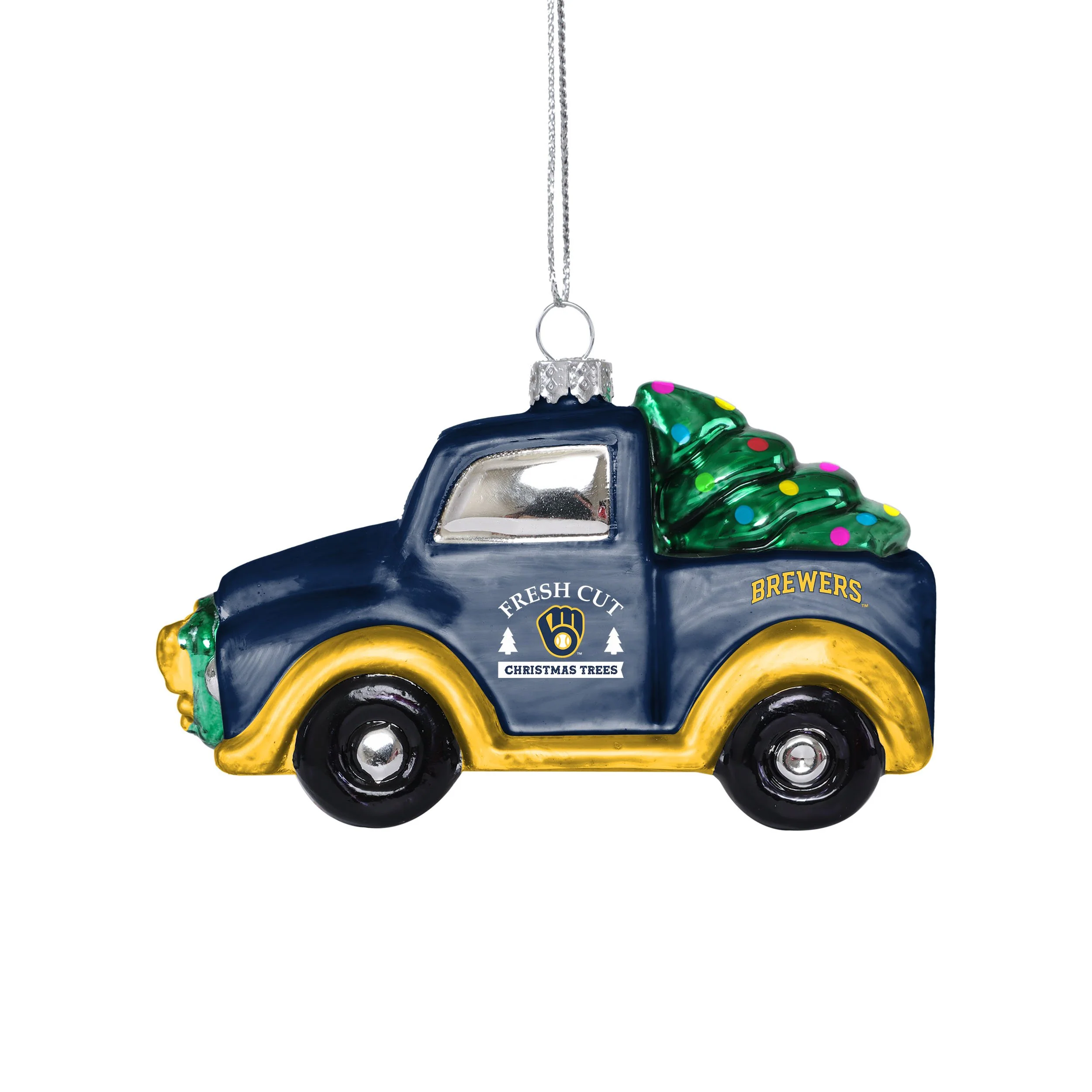 Milwaukee Brewers MLB Blown Glass Truck Ornament