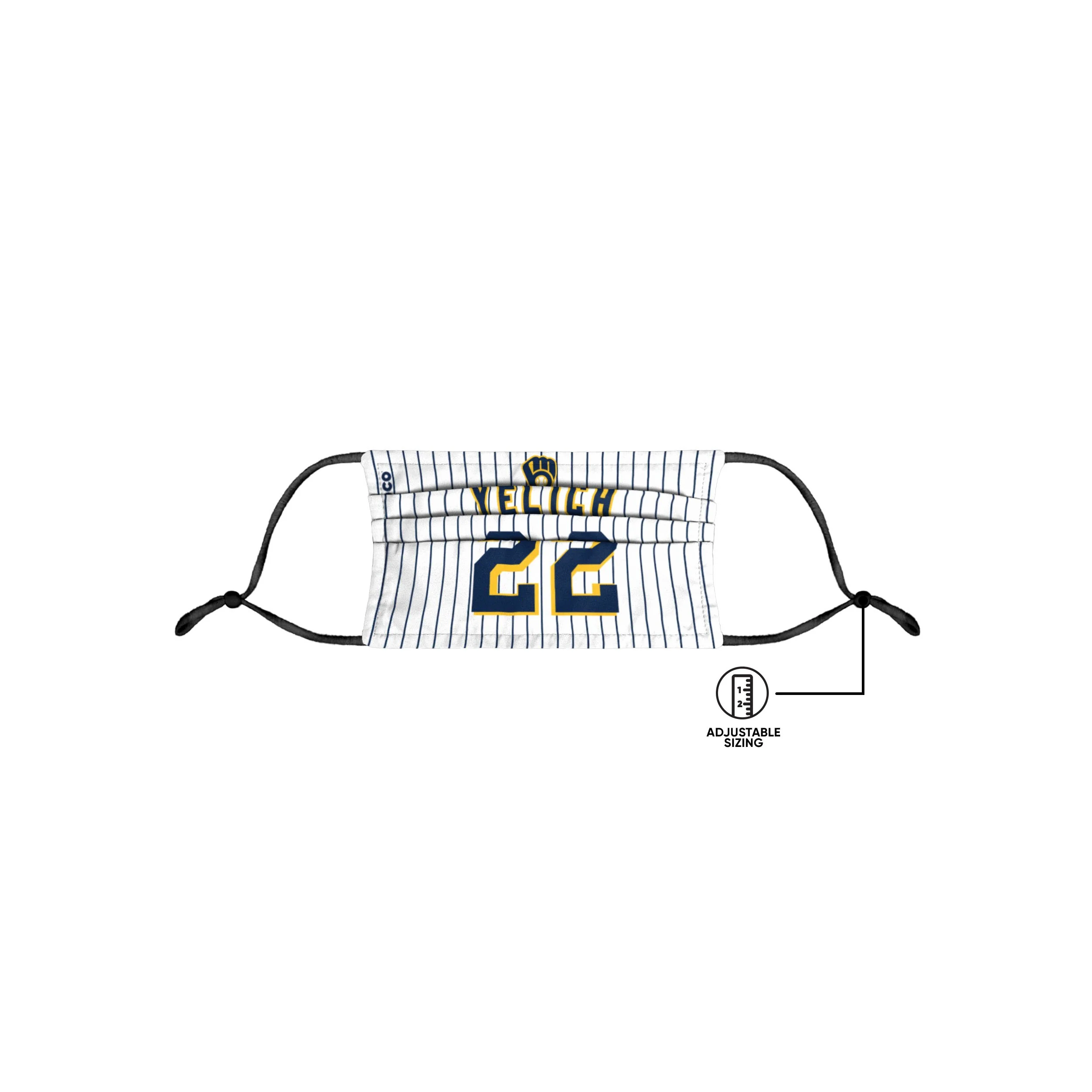 Milwaukee Brewers MLB Christian Yelich Adjustable Face Cover - Image 5