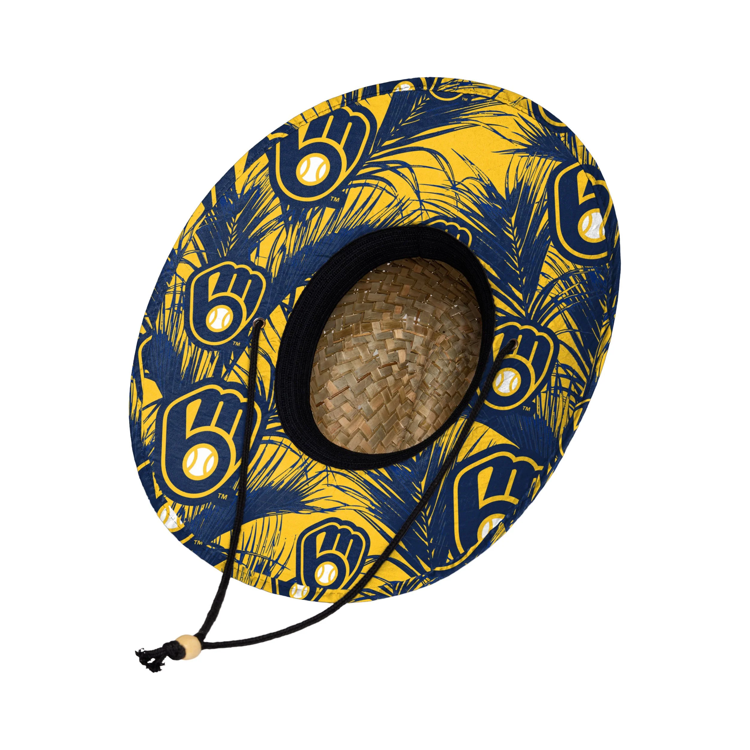 Milwaukee Brewers MLB Floral Straw Hat - Image 2