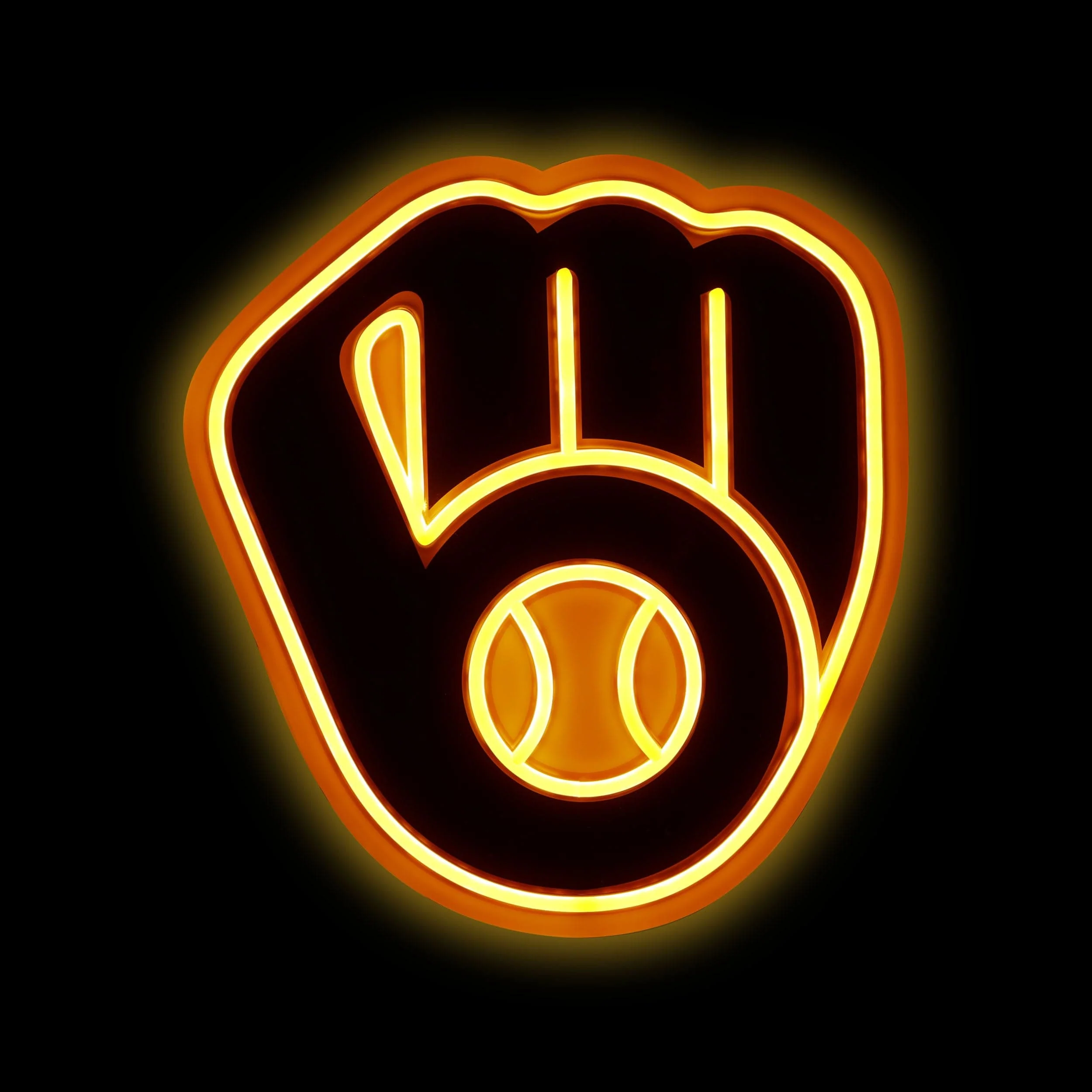 Milwaukee Brewers MLB LED Neon Light Up Team Logo Sign - Image 2