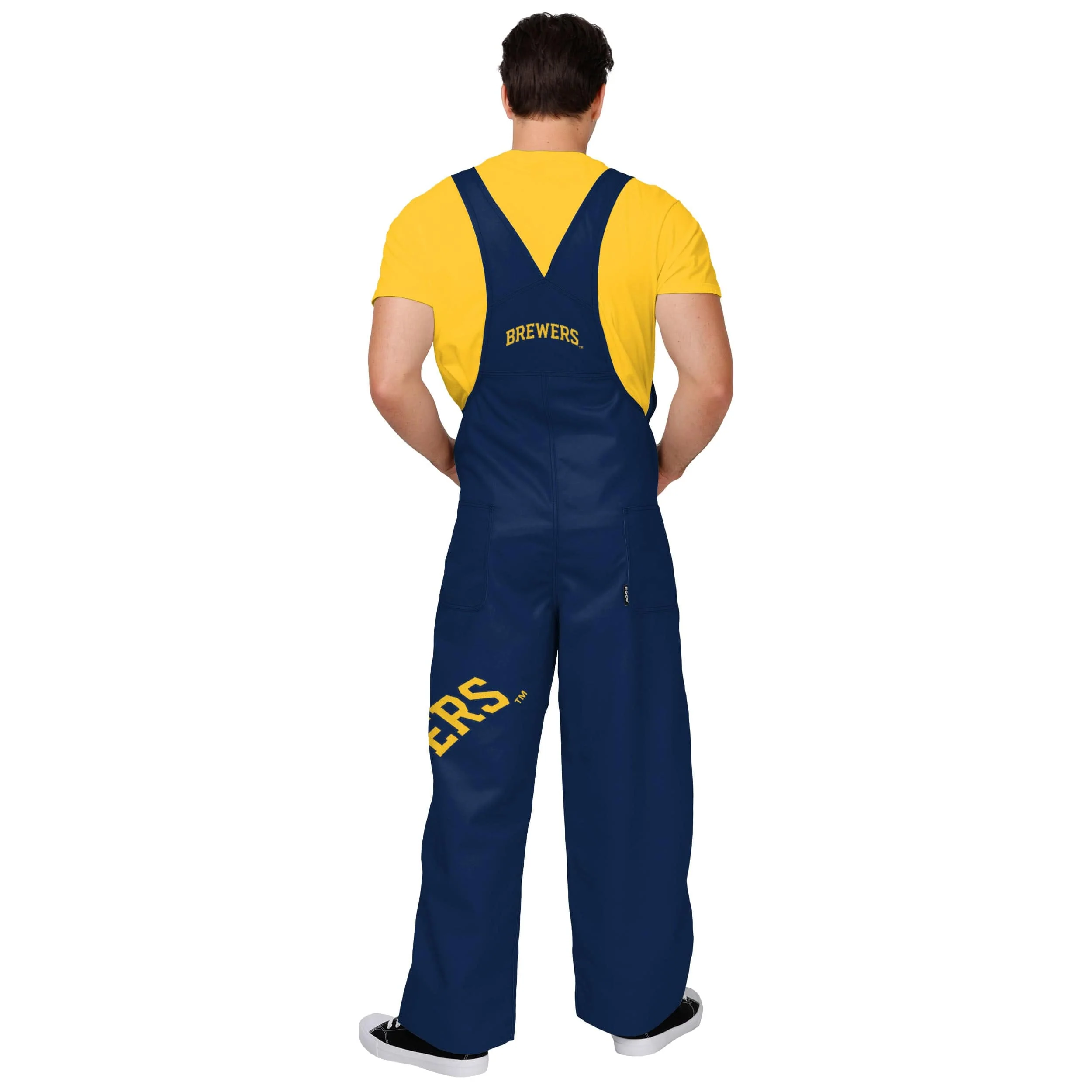 Milwaukee Brewers MLB Mens Big Logo Bib Overalls - Image 2