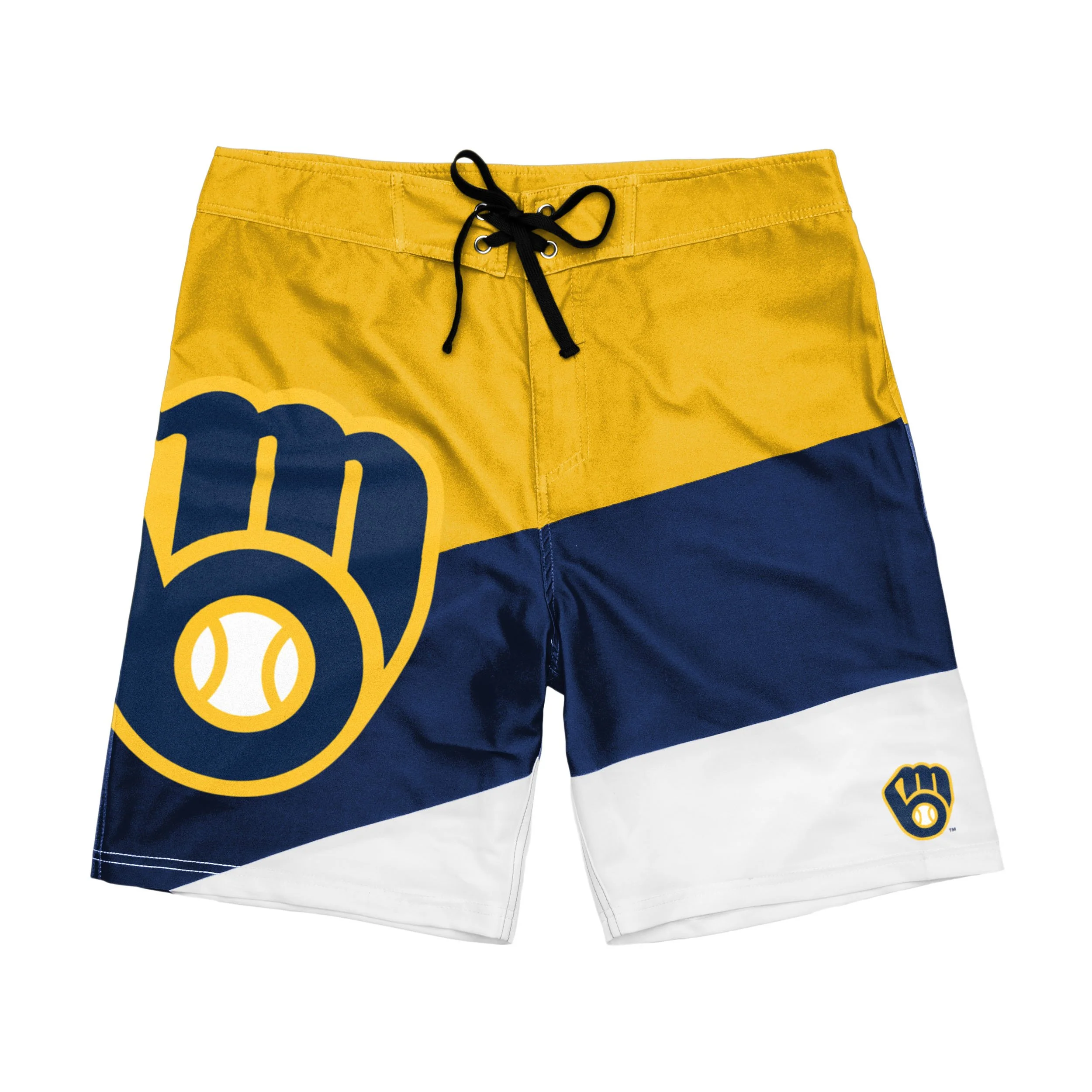 Milwaukee Brewers MLB Mens Color Dive Boardshorts - Image 3