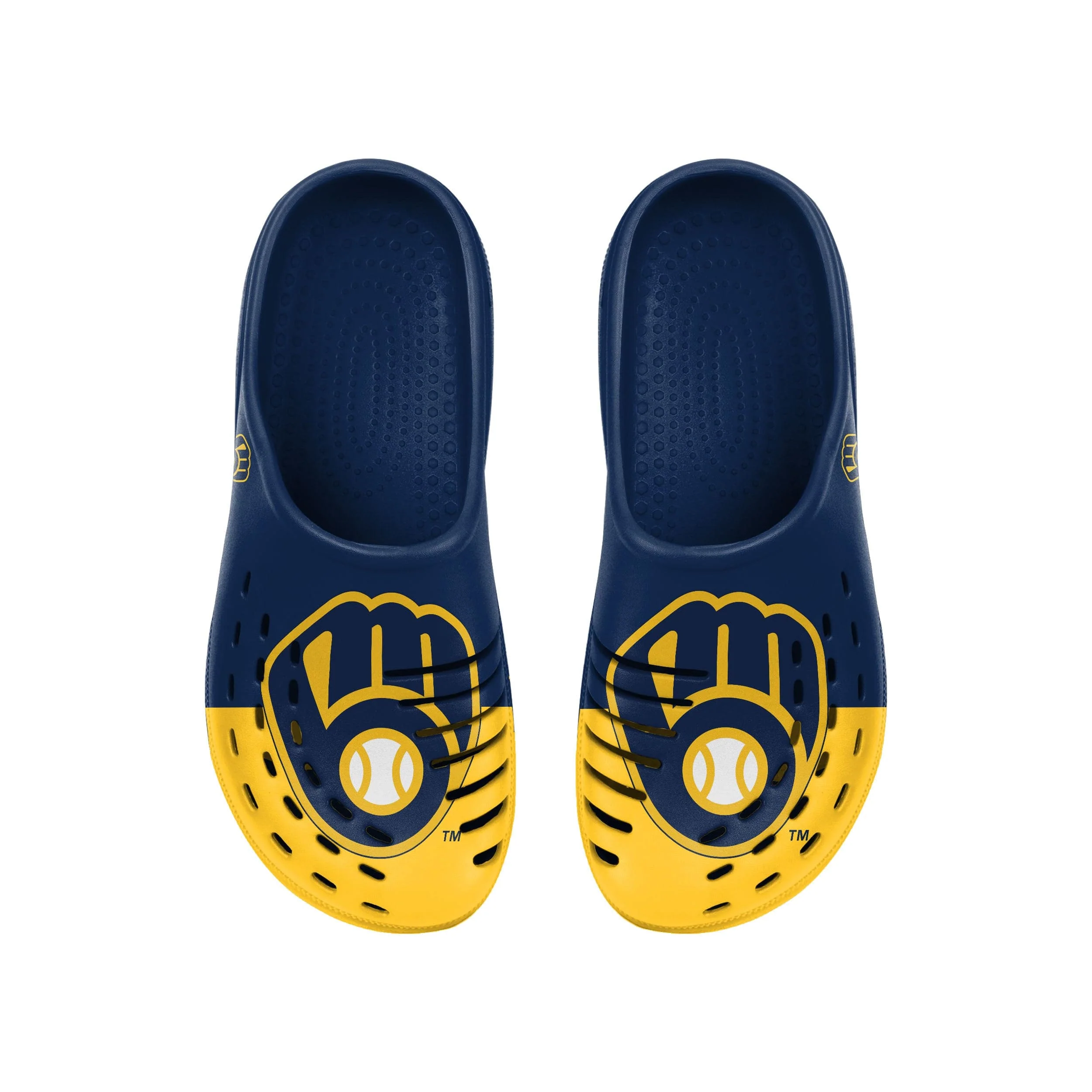 Milwaukee Brewers MLB Mens Colorblock Big Logo Clog - Image 4