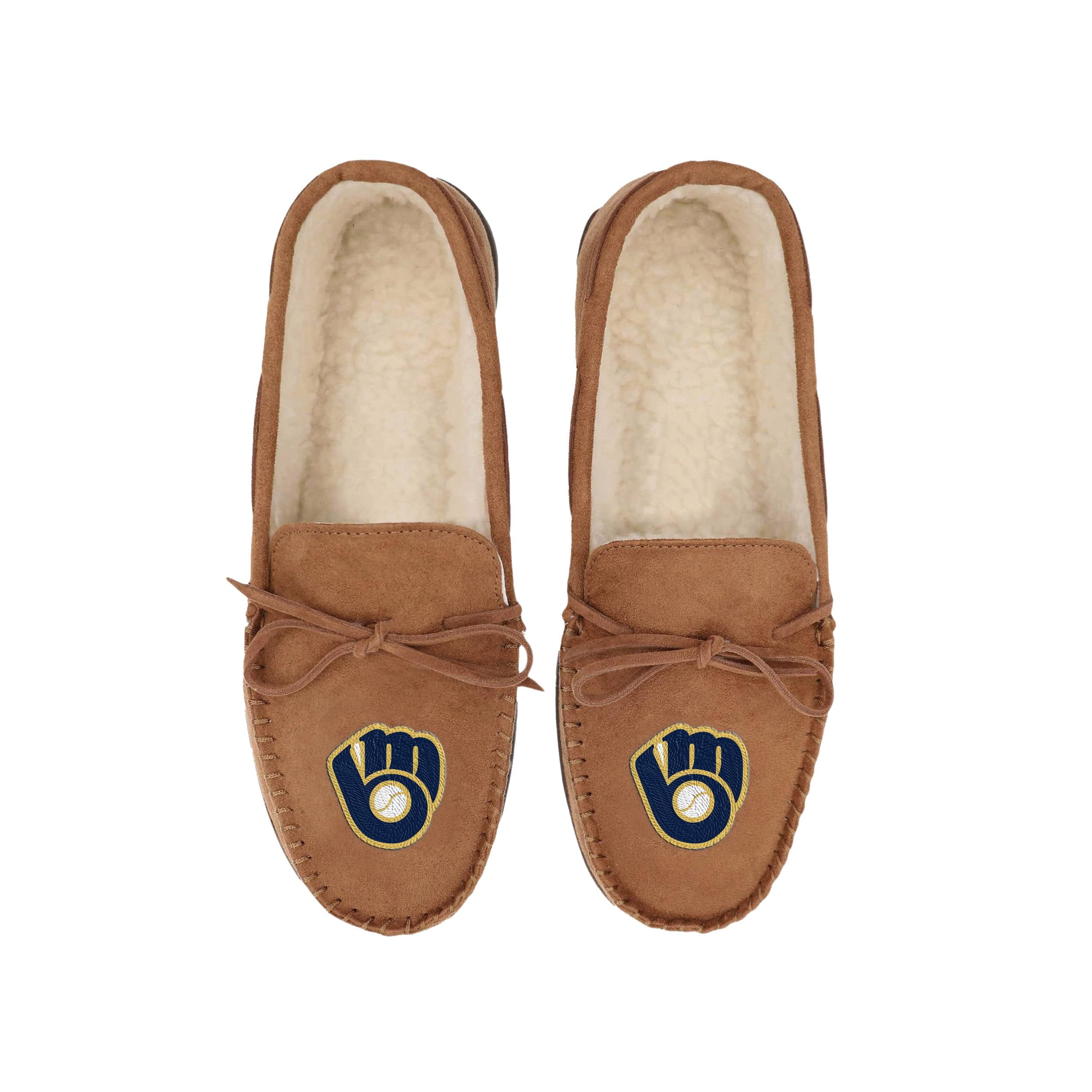 Milwaukee Brewers MLB Mens Moccasin Slippers - Image 2