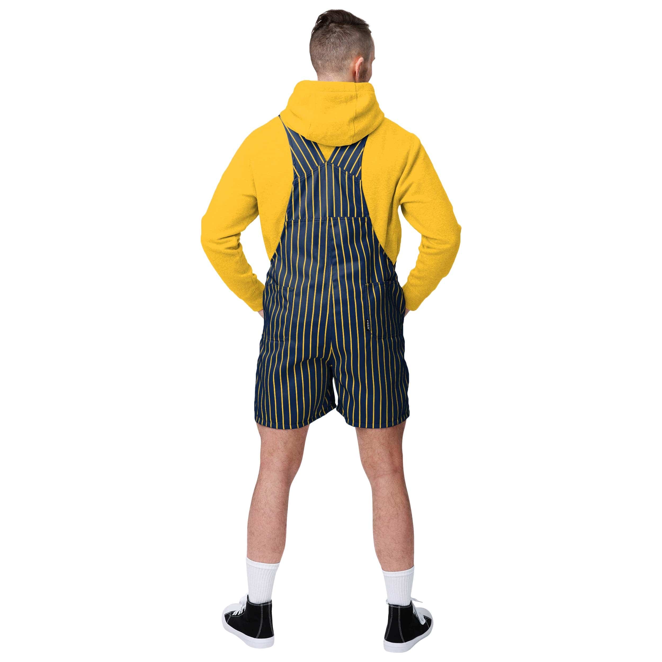 Milwaukee Brewers MLB Mens Pinstripe Bib Shortalls - Image 2