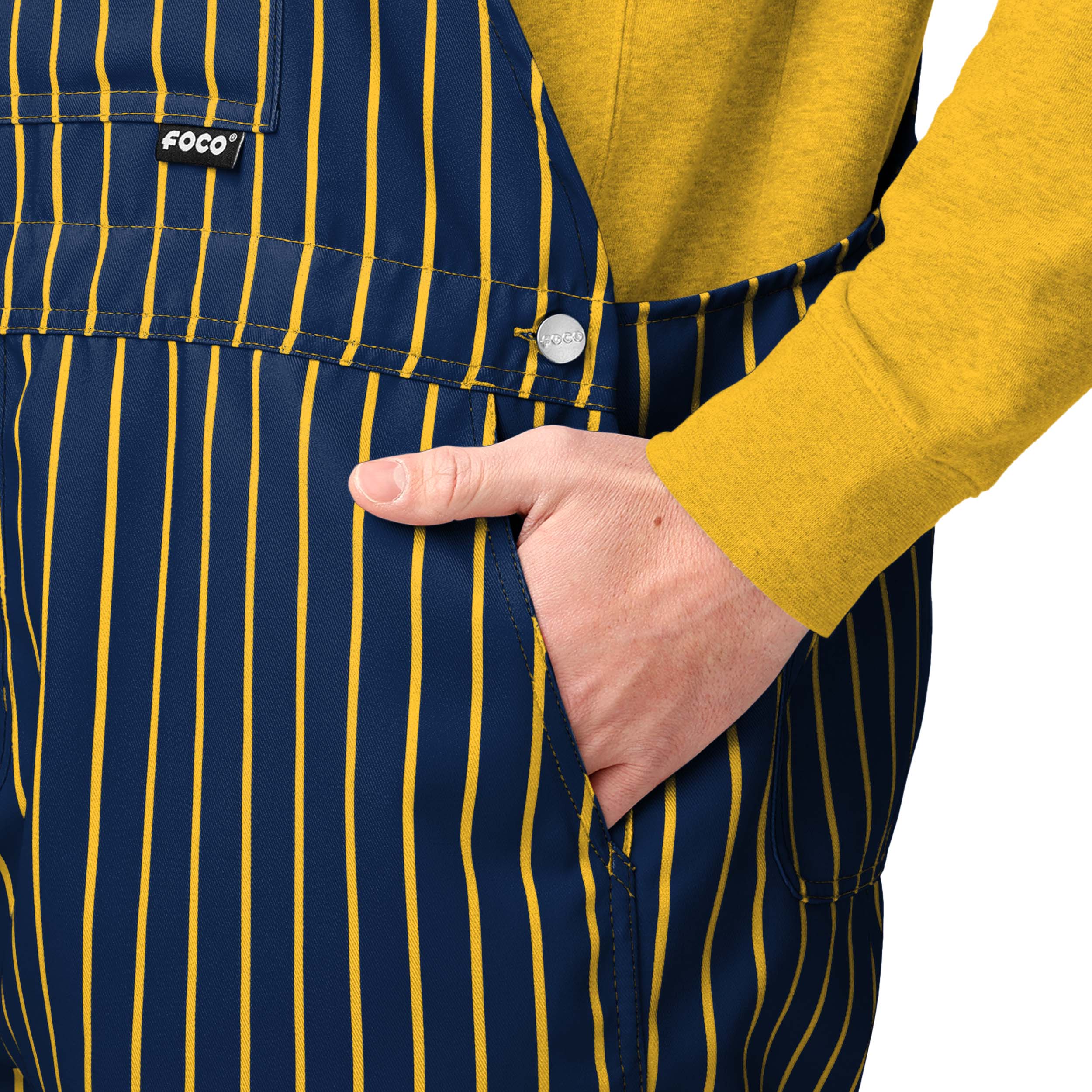 Milwaukee Brewers MLB Mens Pinstripe Bib Shortalls - Image 5