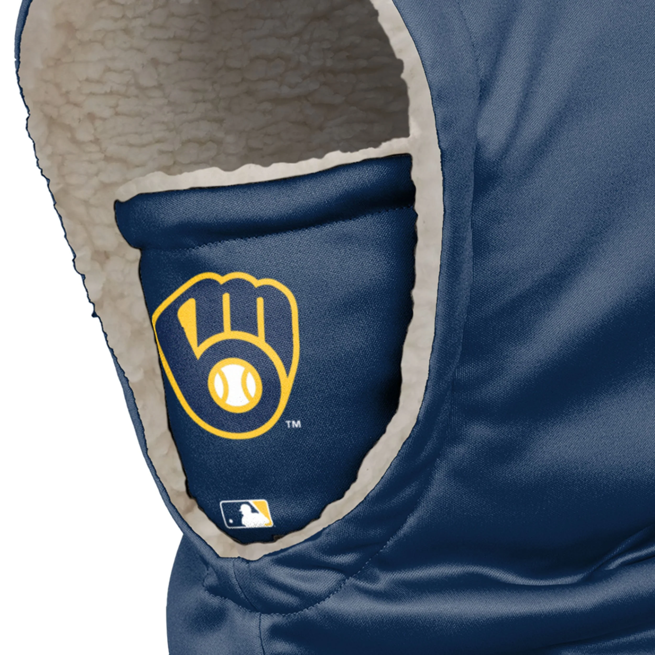 Milwaukee Brewers MLB On-Field Navy Hooded Gaiter Scarf - Image 3
