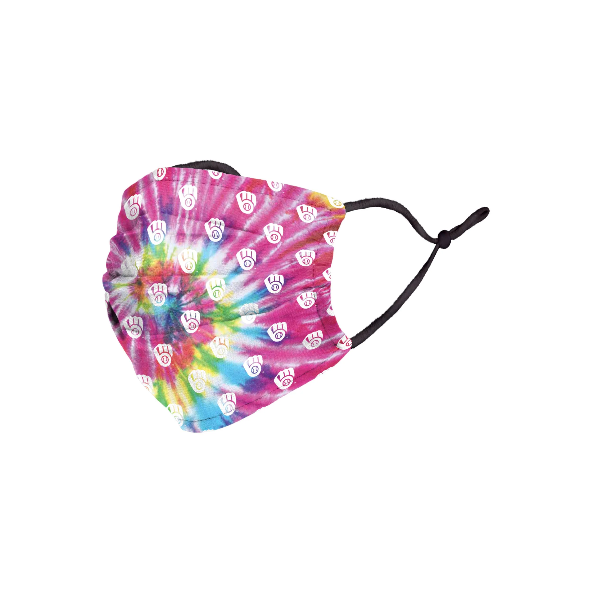 Milwaukee Brewers MLB Pastel Tie-Dye Adjustable Face Cover - Image 2