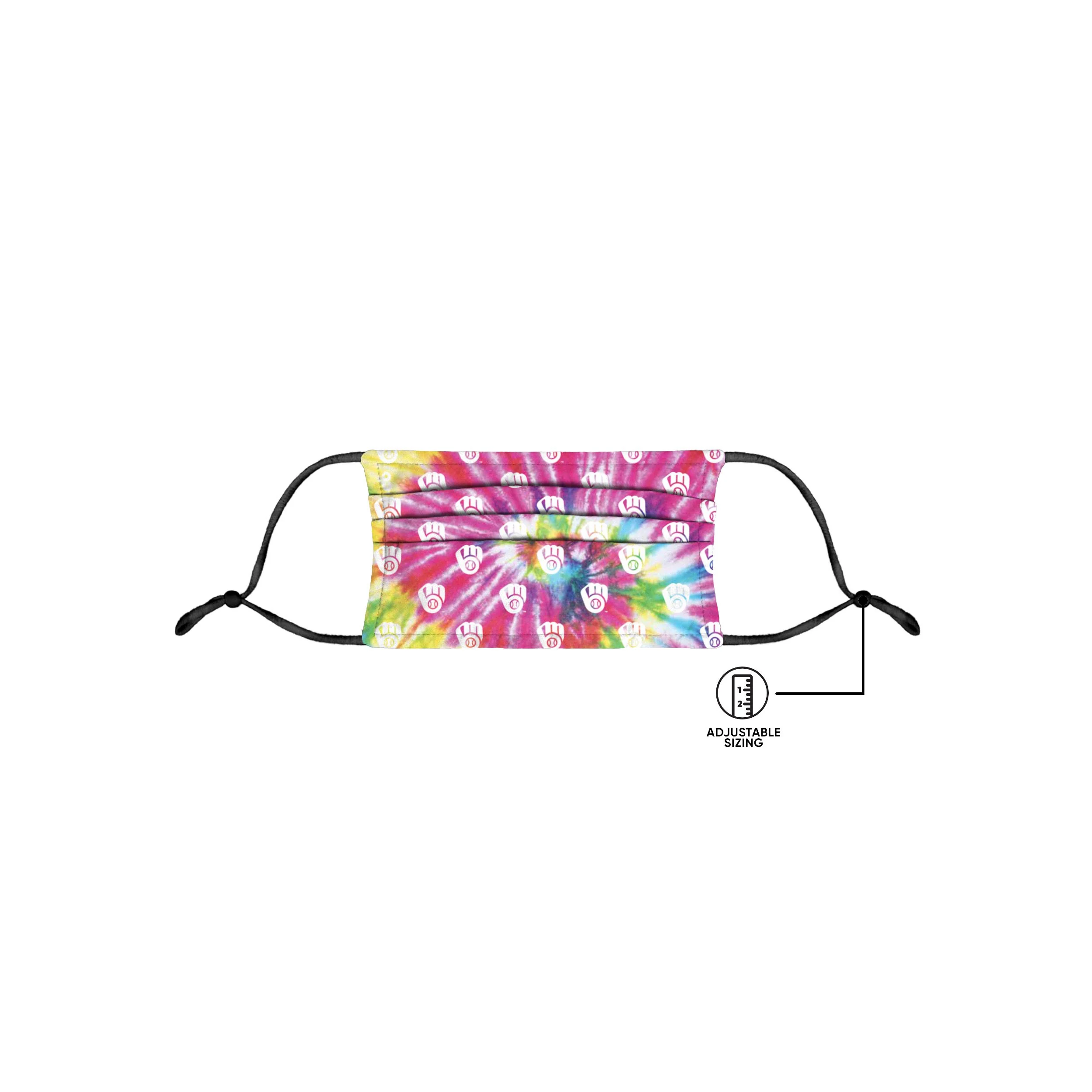 Milwaukee Brewers MLB Pastel Tie-Dye Adjustable Face Cover - Image 5