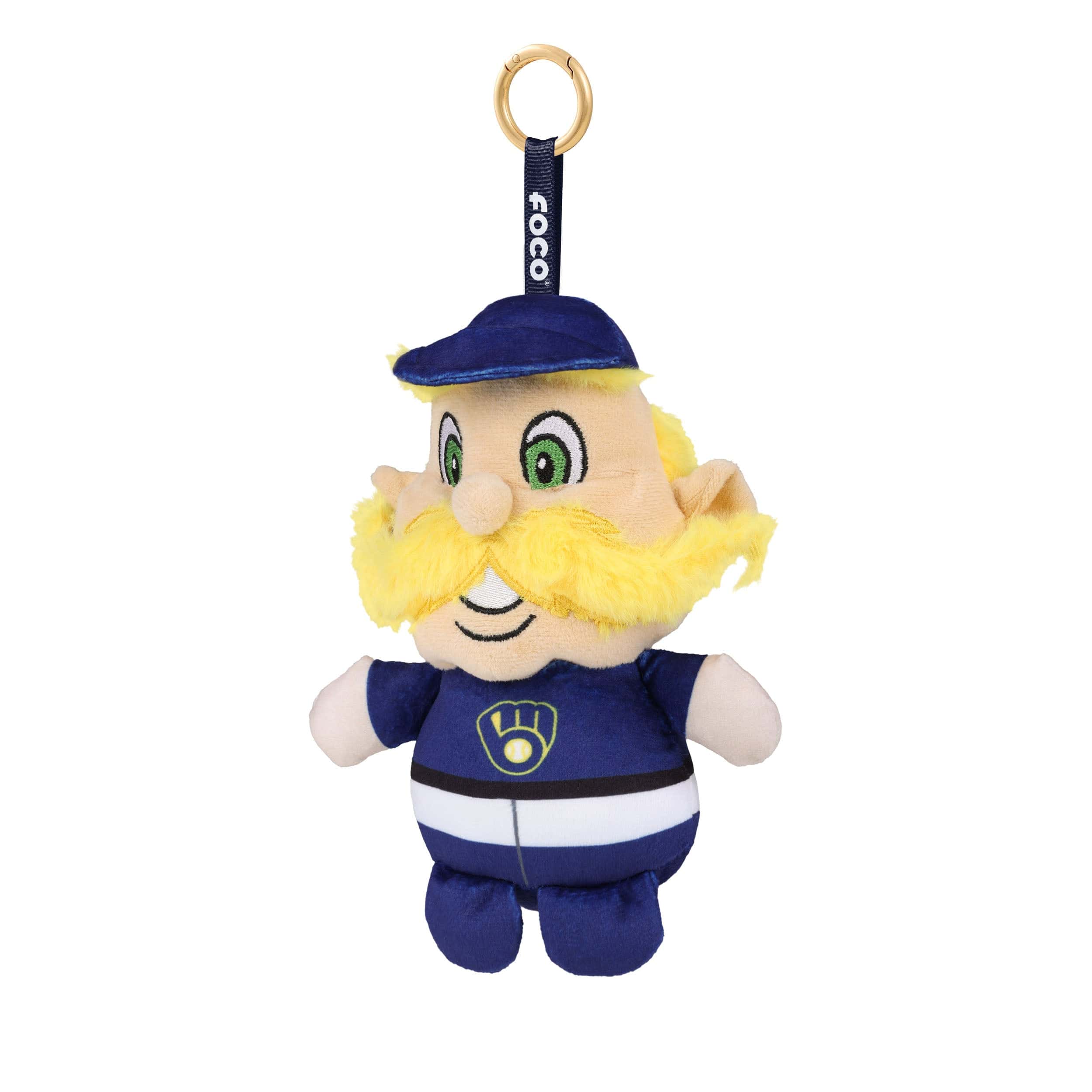 Milwaukee Brewers MLB Plush Teamie Beanie Mascot Bag Charm Keychain - Image 3