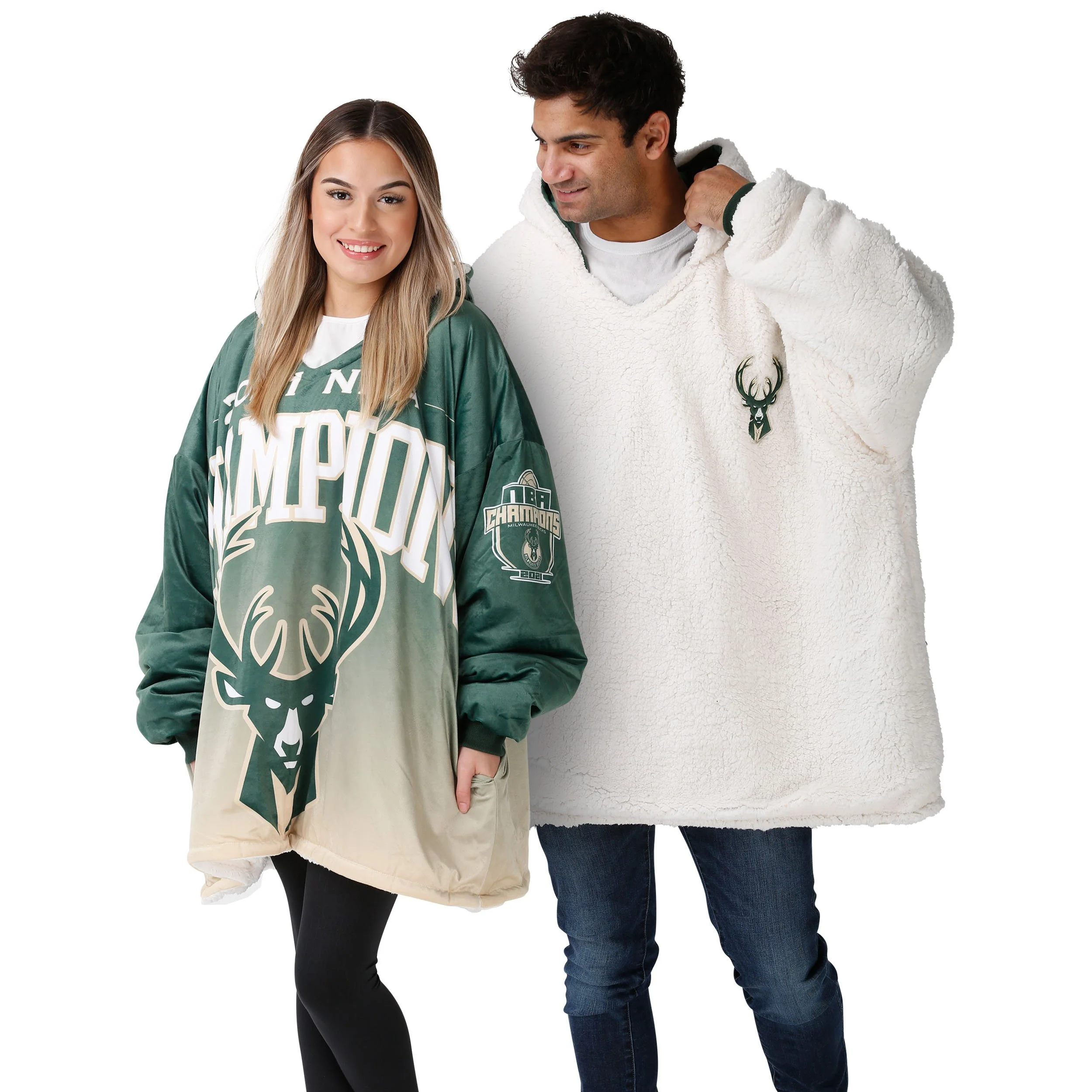 Milwaukee Bucks 2021 NBA Champions Reversible Hoodeez