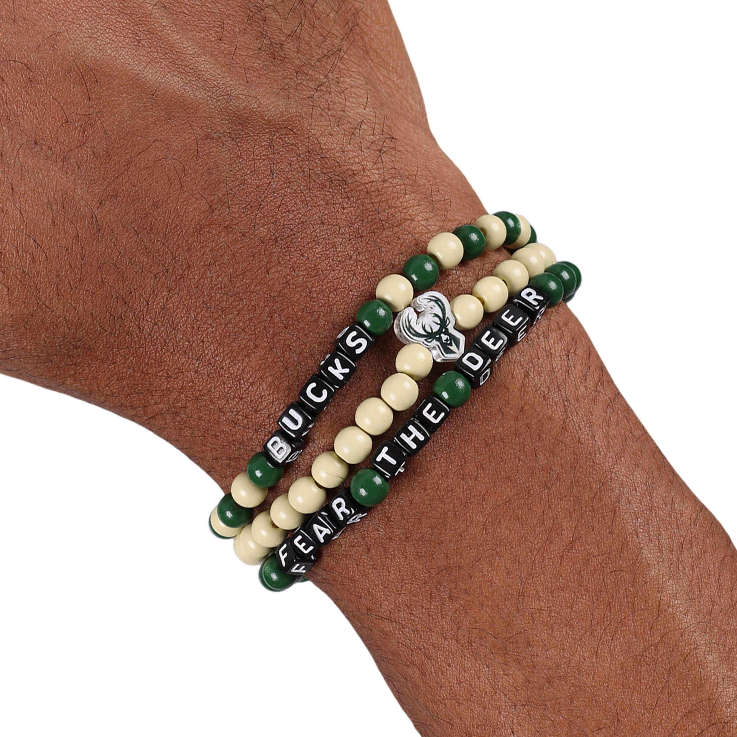Milwaukee Bucks NBA 3 Pack Beaded Friendship Bracelet - Image 4