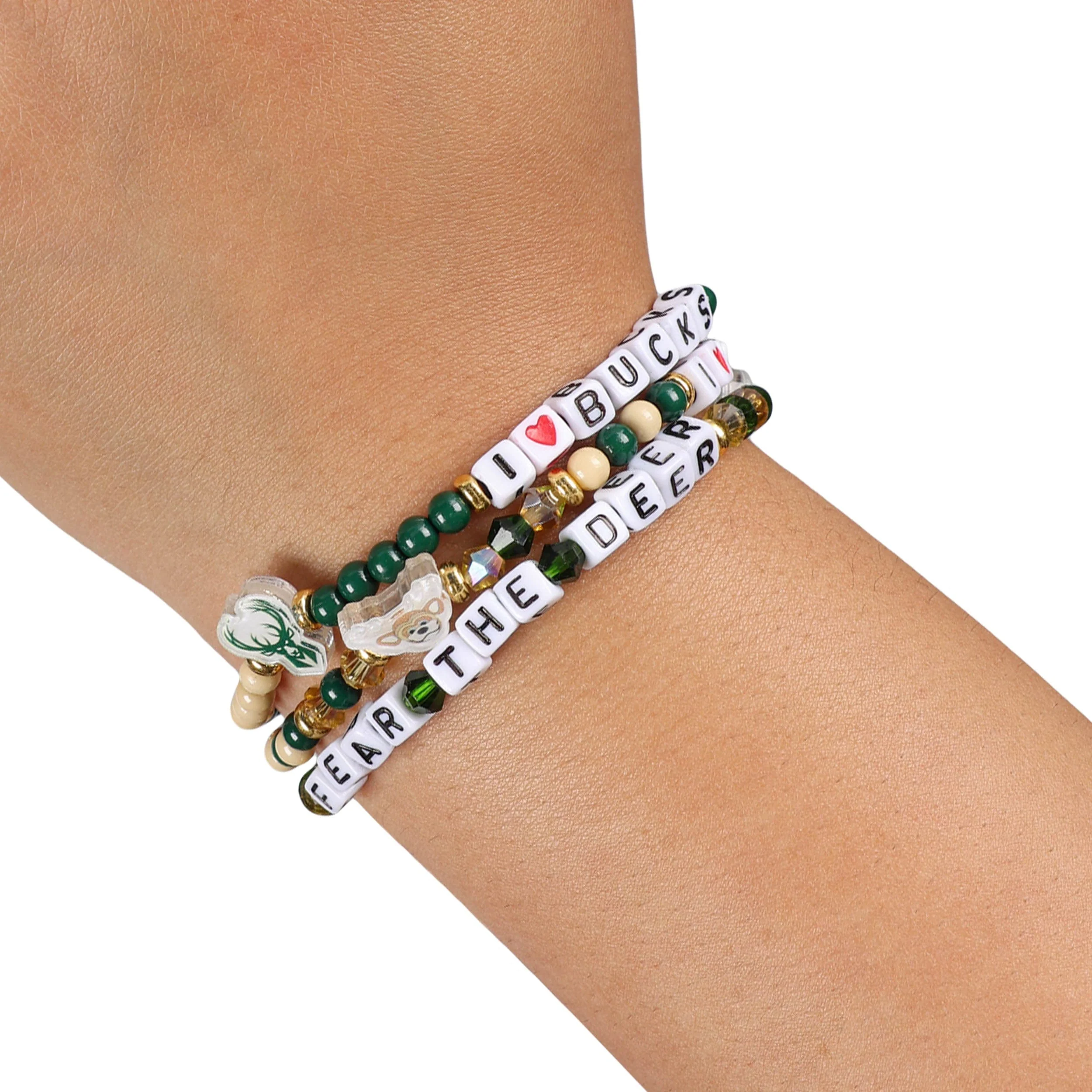 Milwaukee Bucks NBA 3 Pack Friendship Bracelet - Image 4