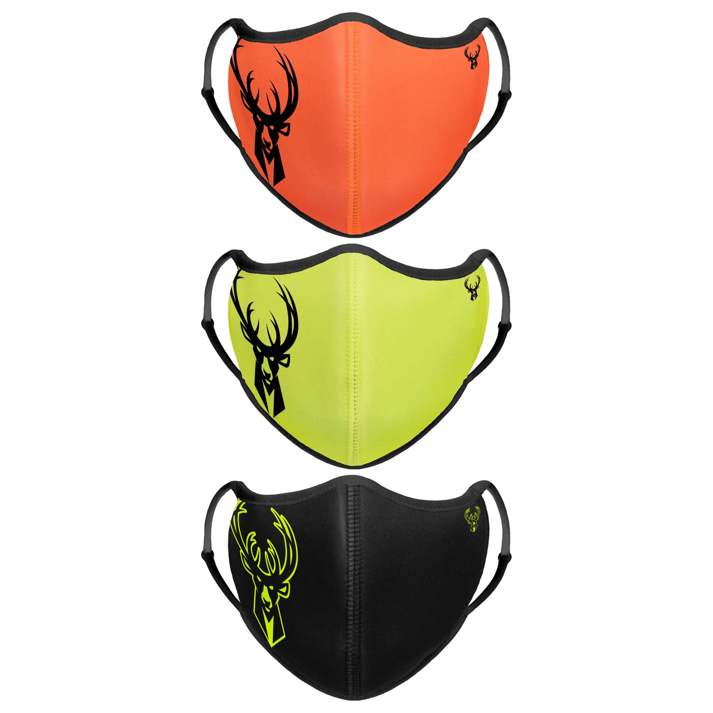 Milwaukee Bucks NBA Highlights Sport 3 Pack Face Cover