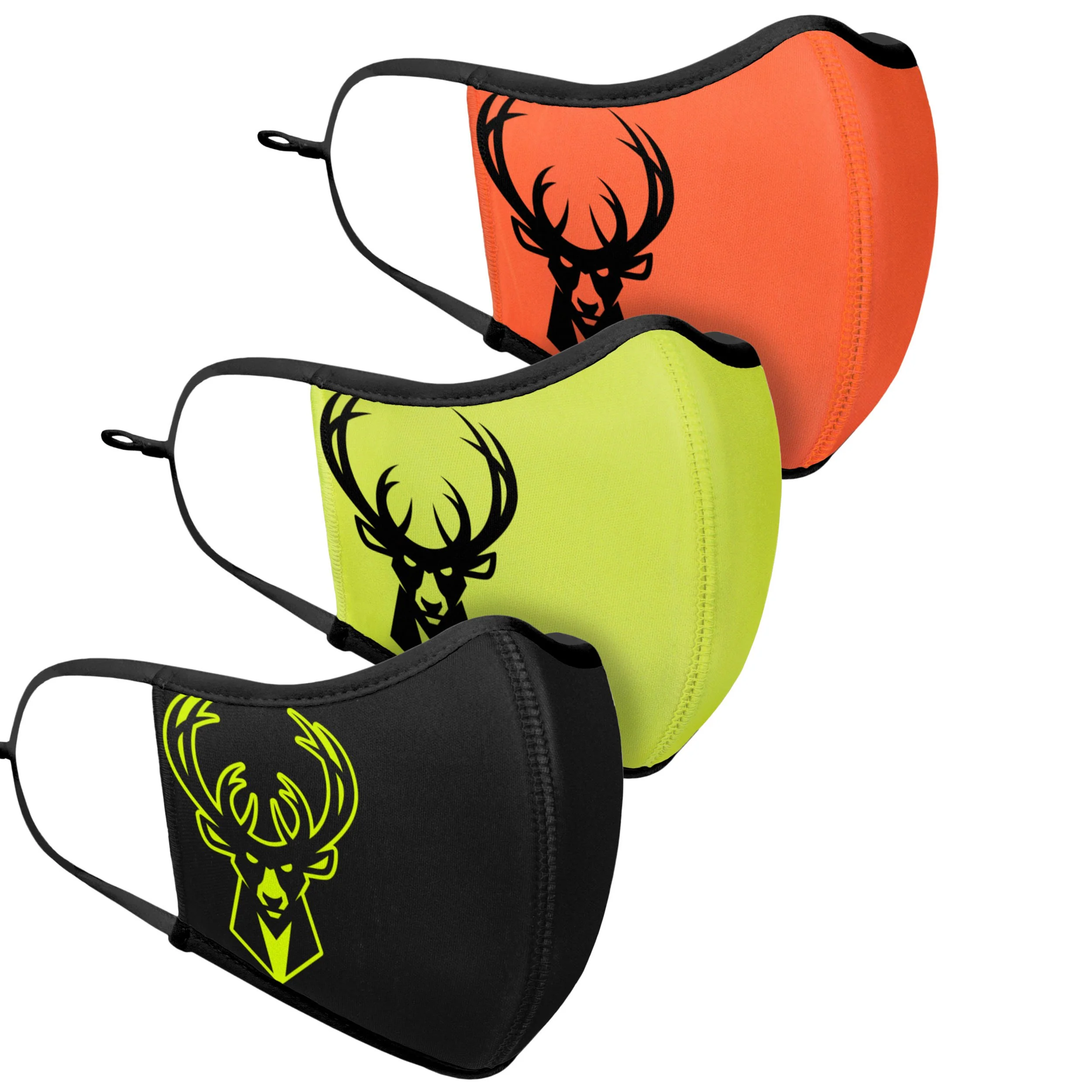 Milwaukee Bucks NBA Highlights Sport 3 Pack Face Cover - Image 3