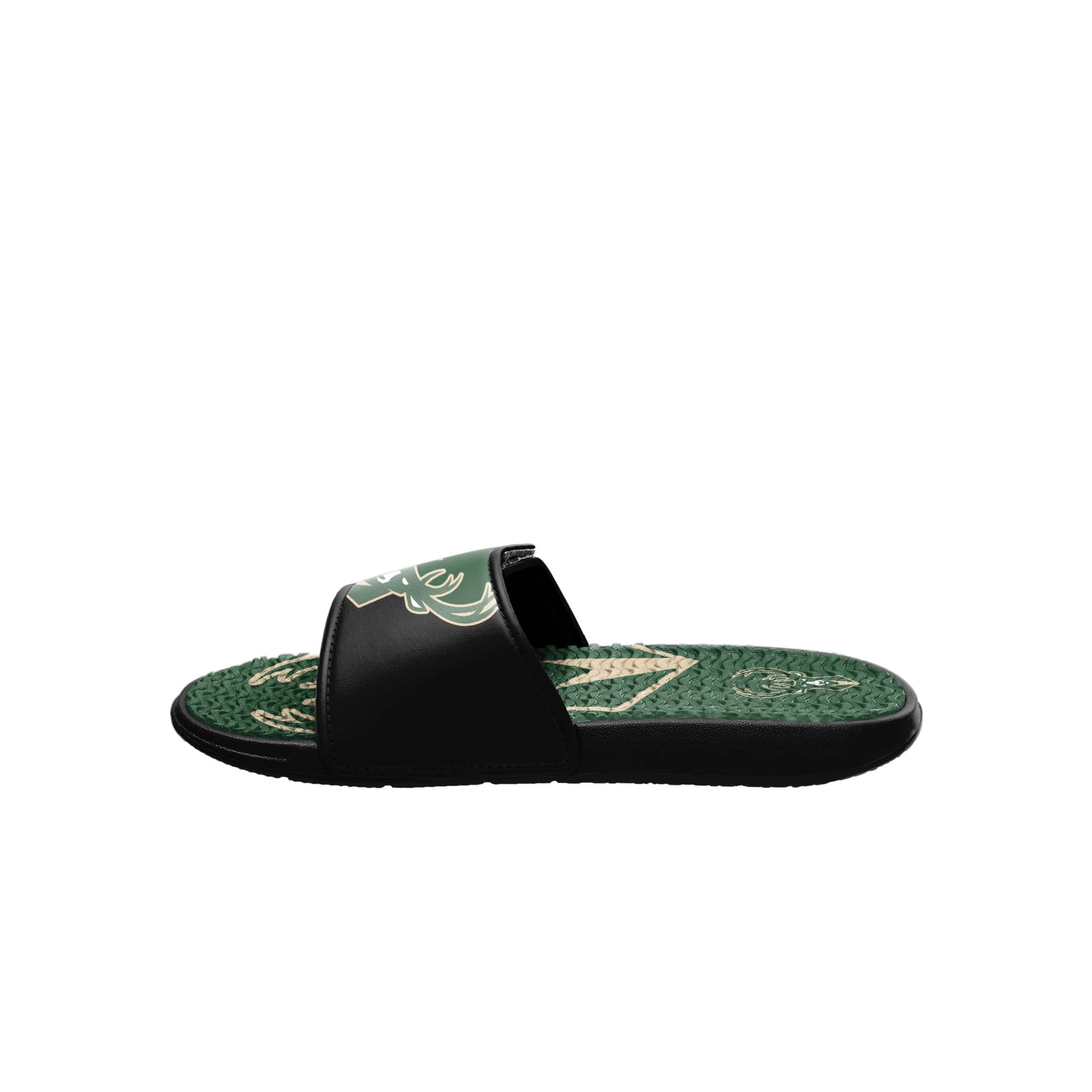 Milwaukee Bucks NBA Mens Colorblock Big Logo Gel Slides - Image 4