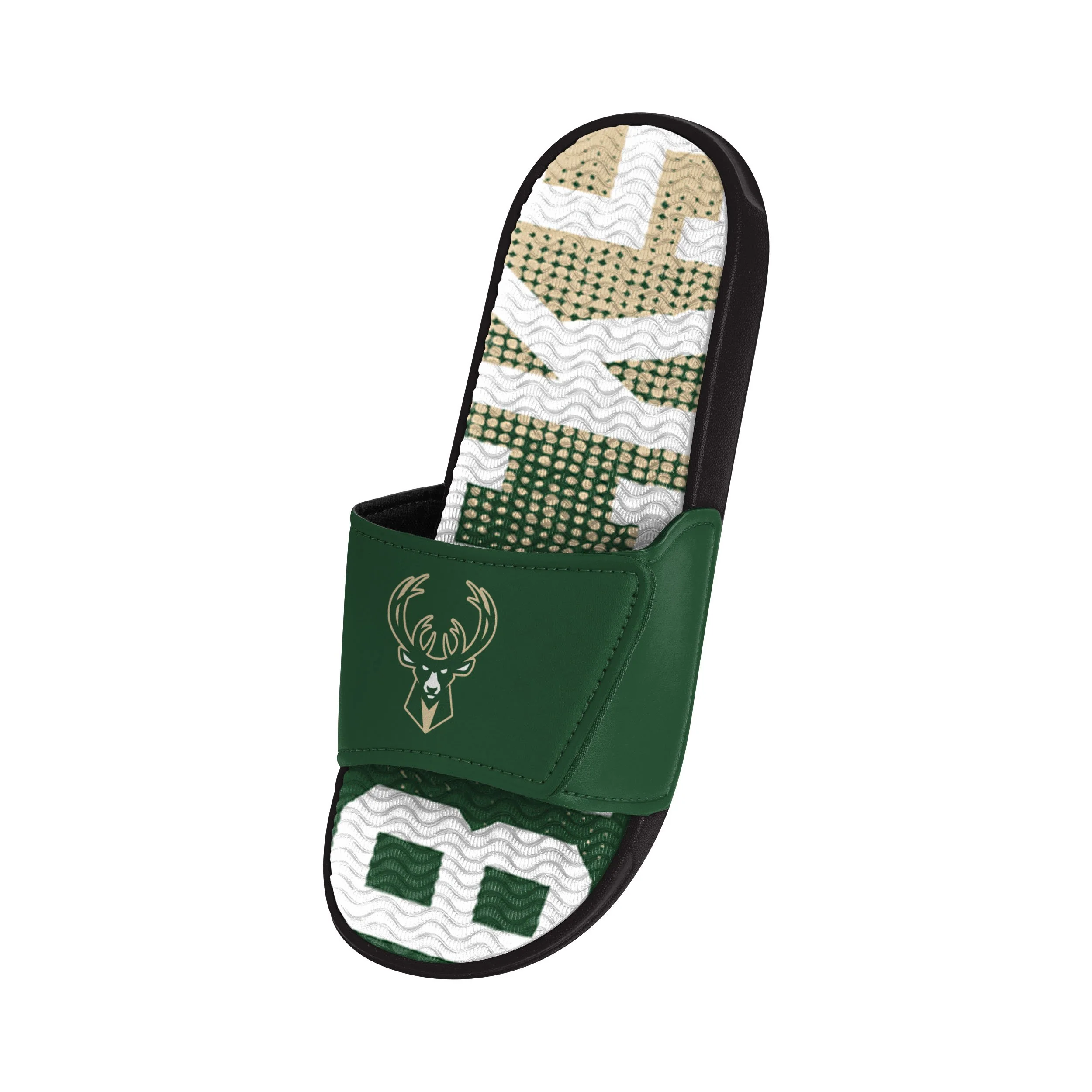 Milwaukee Bucks NBA Mens Gradient Wordmark Gel Slide - Image 3