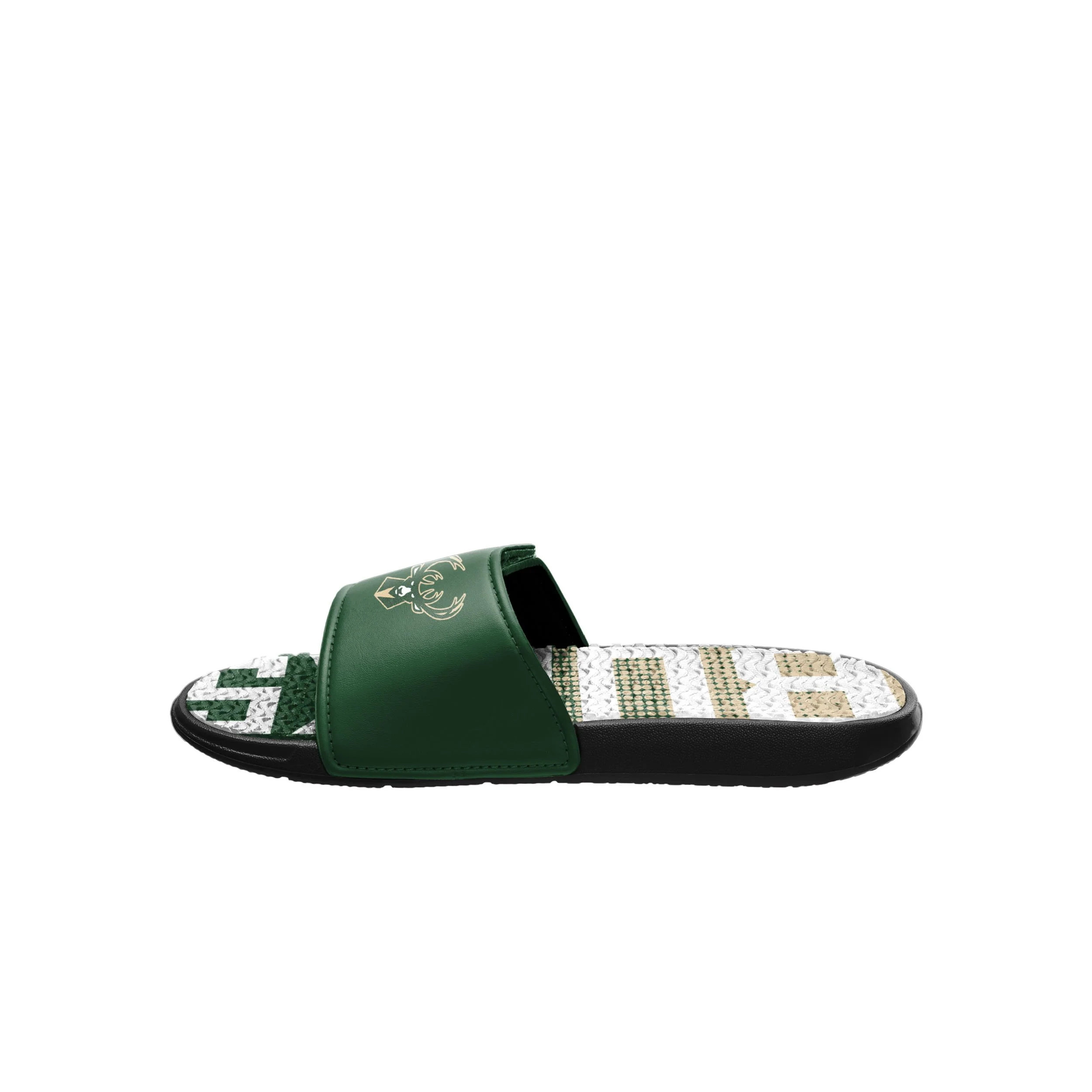 Milwaukee Bucks NBA Mens Gradient Wordmark Gel Slide - Image 4