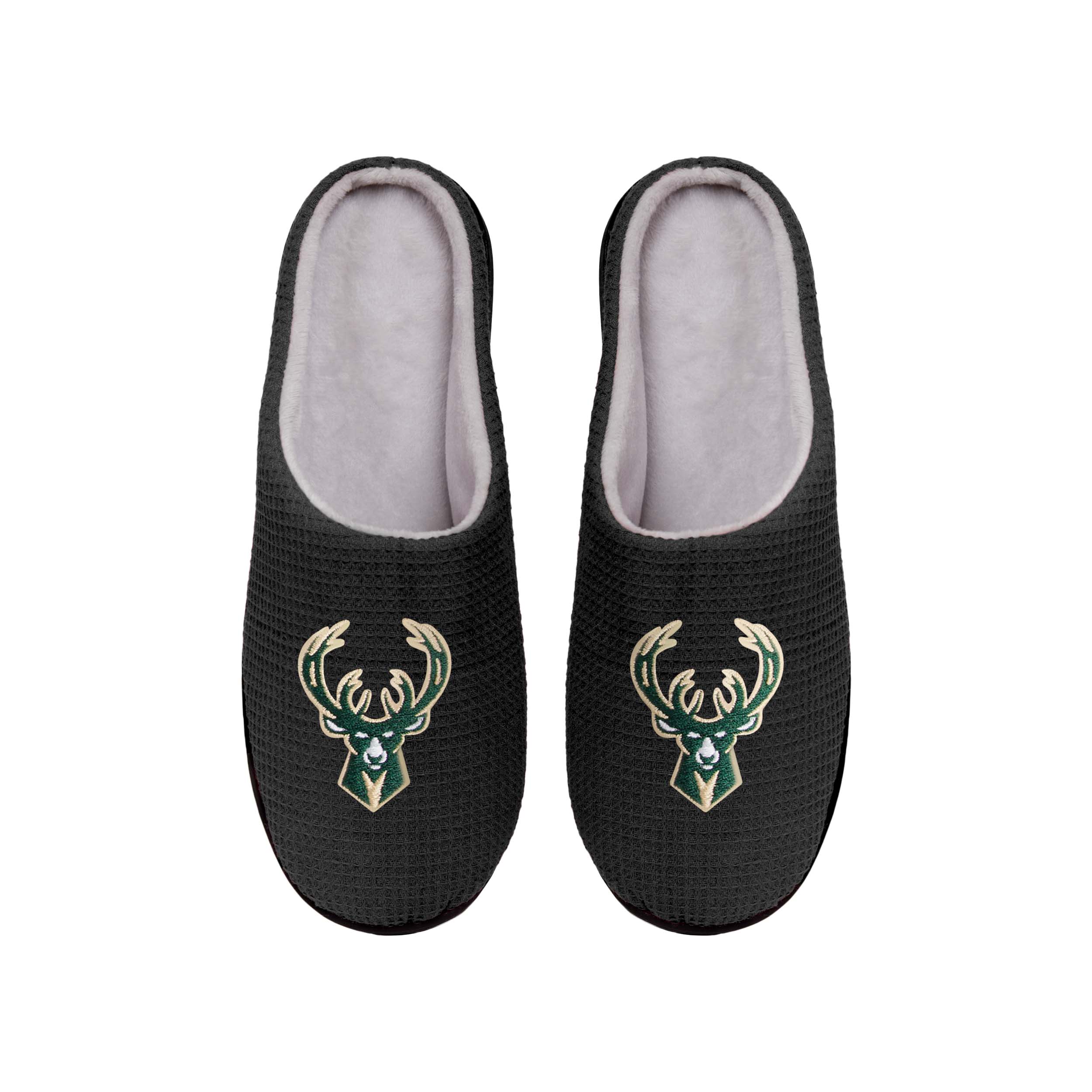 Milwaukee Bucks NBA Mens Memory Foam Slide Slippers - Image 2