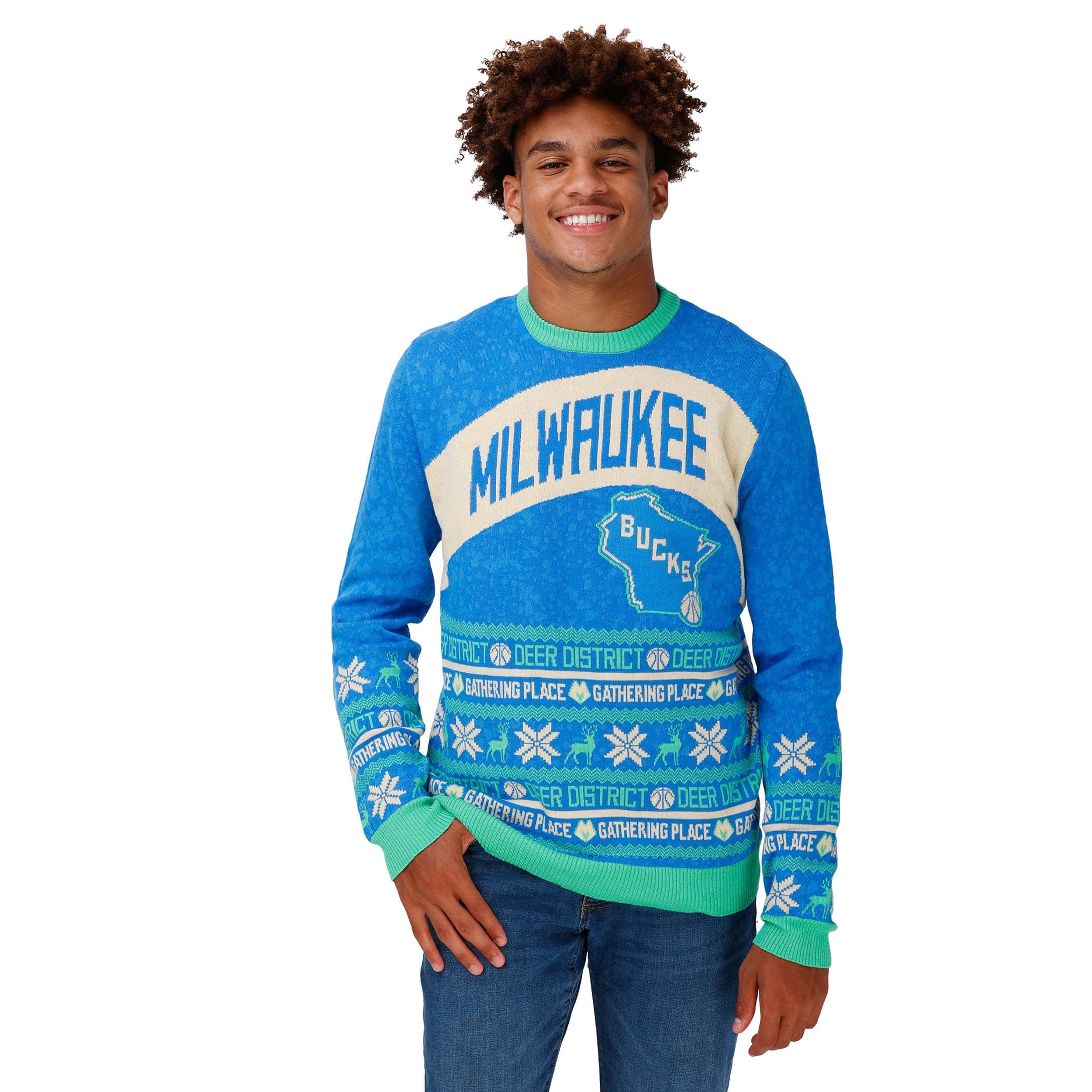 Milwaukee Bucks NBA Mens Thematic Knit Sweater