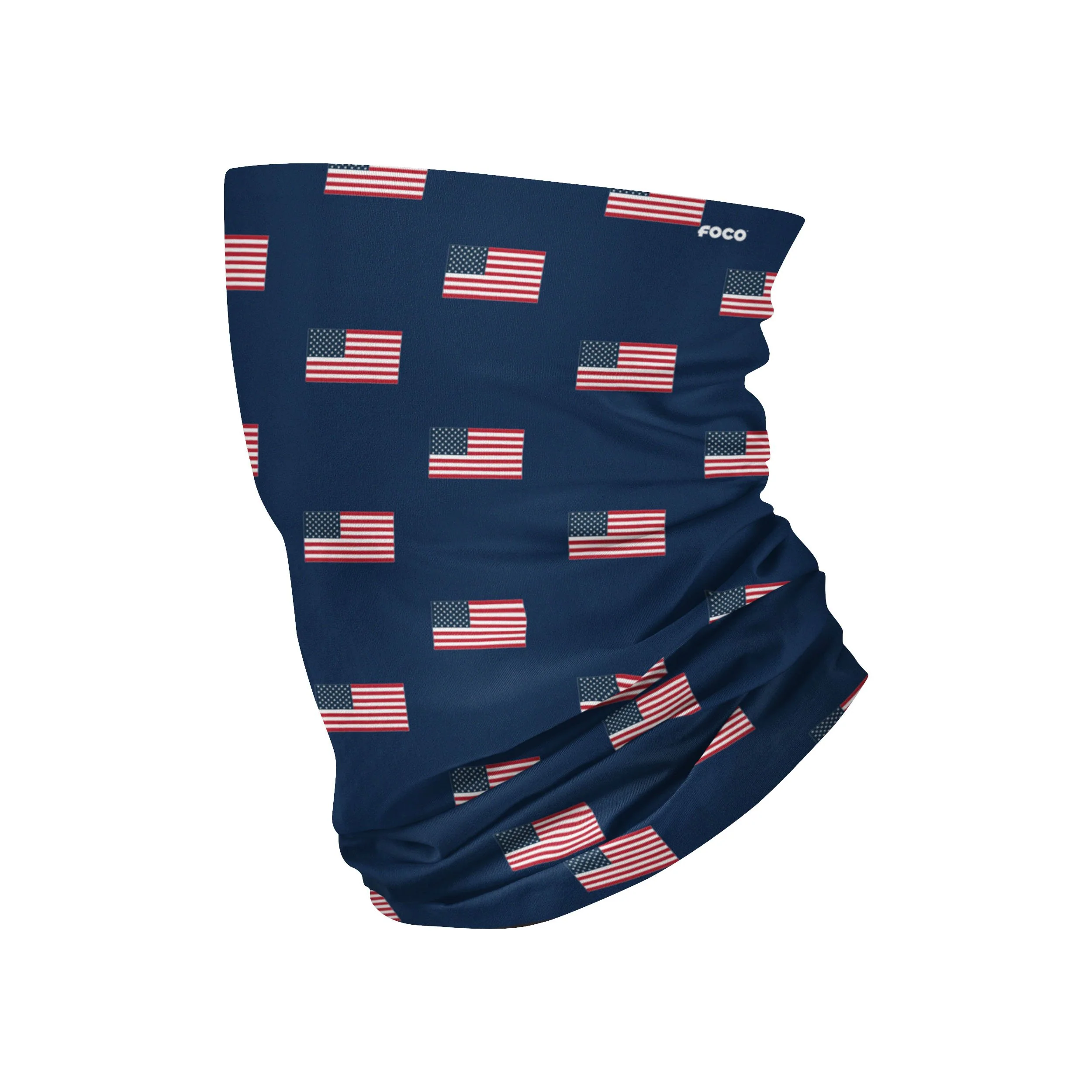 Mini Print American Flags Gaiter Scarf
