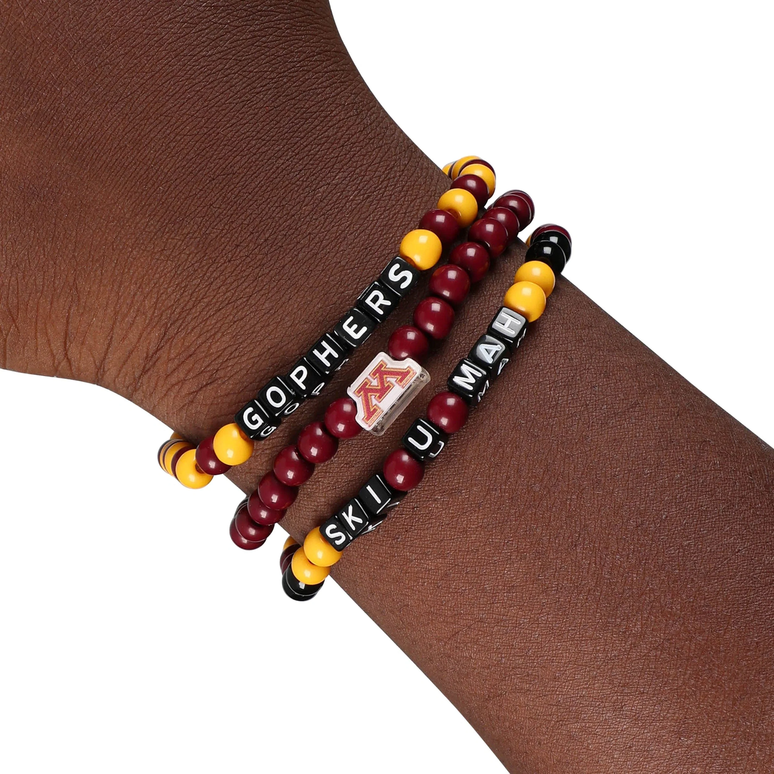 Minnesota Golden Gophers NCAA 3 Pack Beaded Friendship Bracelet - Image 4